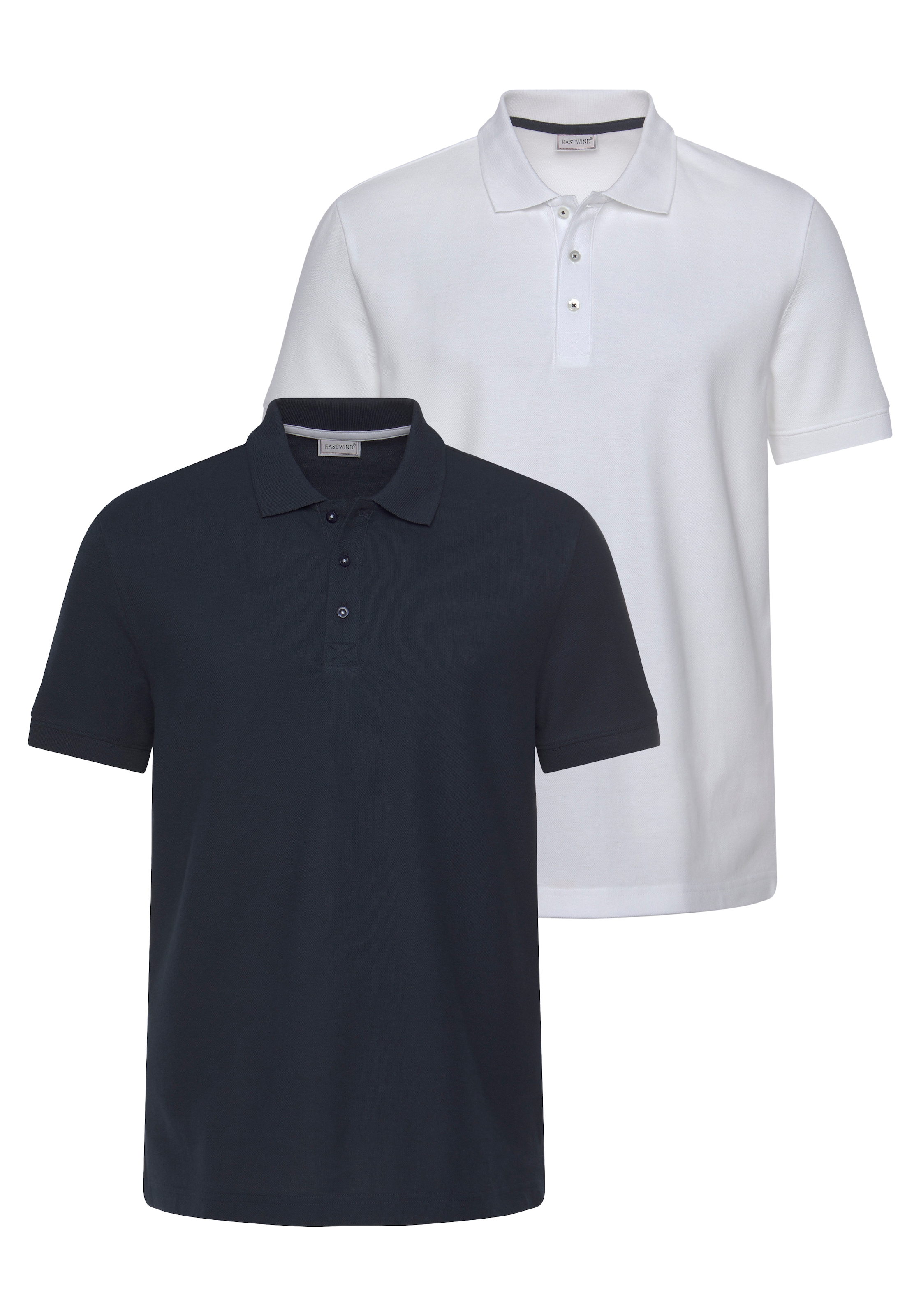 Eastwind Poloshirt »Double Pack Polo, navy+white«, (2er-Pack)