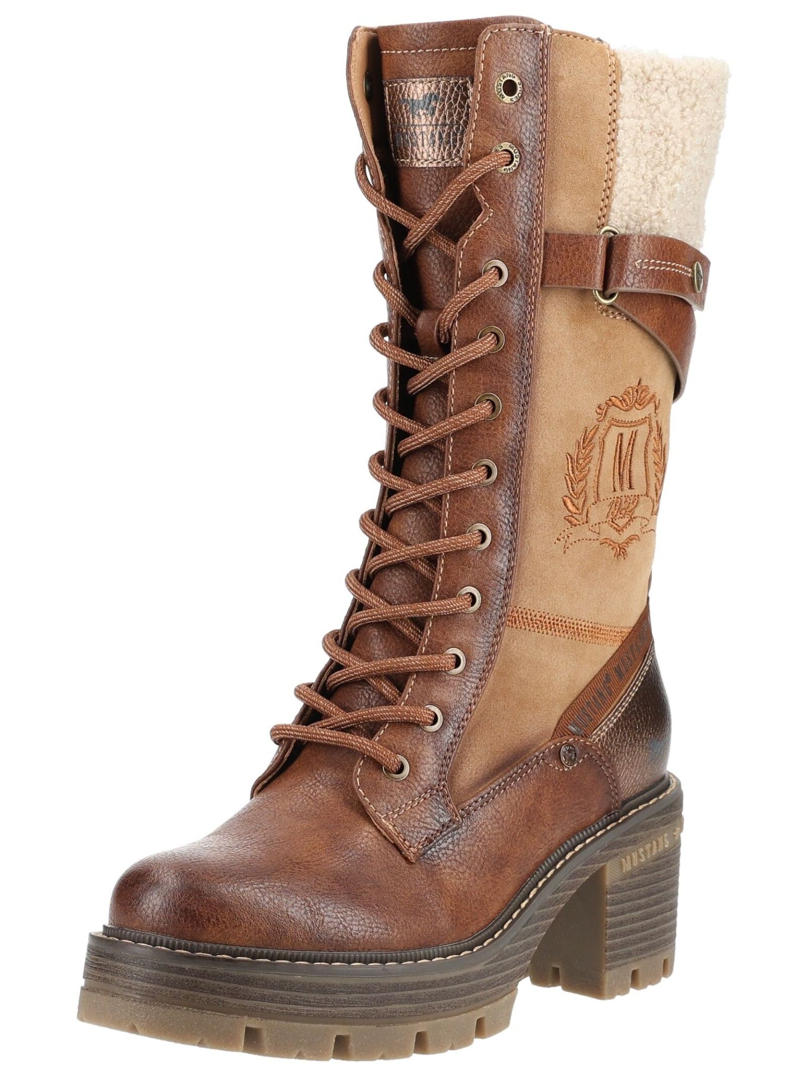 Mustang Shoes Schnürstiefel "Mustang Shoes Stiefel Lederimitat/Textil"