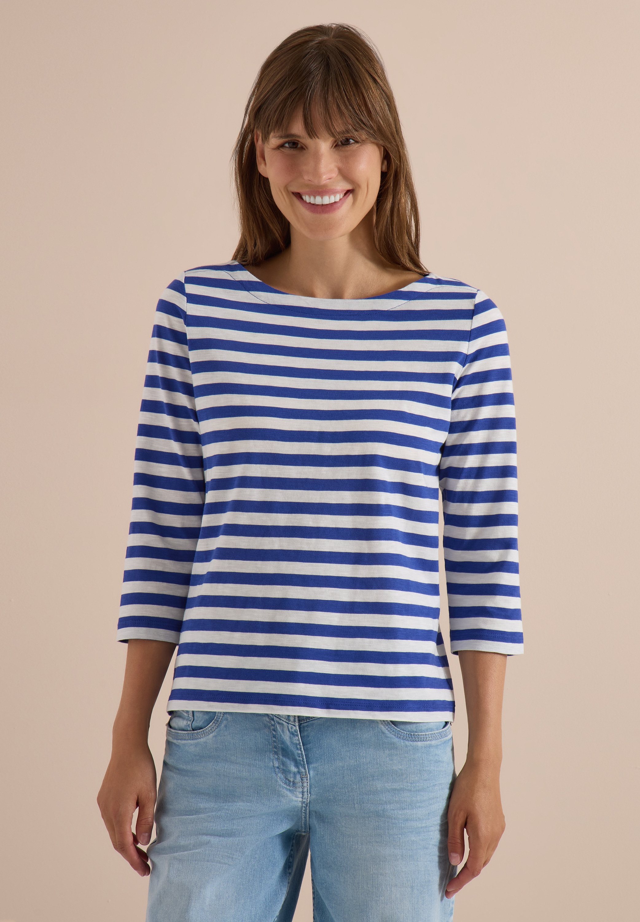 Cecil 3/4-Arm-Shirt aus reiner Baumwolle
