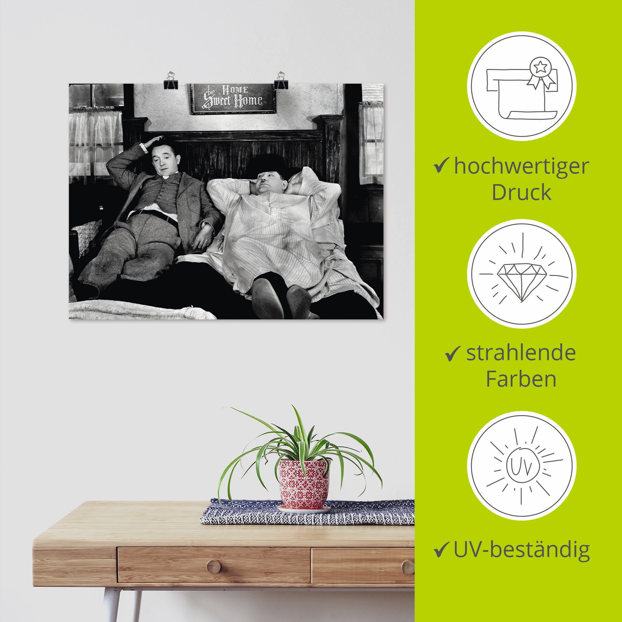 Artland Wandbild »Dick und Doof I«, Stars, (1 St.), als Alubild, Outdoorbild, Leinwandbild, Poster, Wandaufkleber