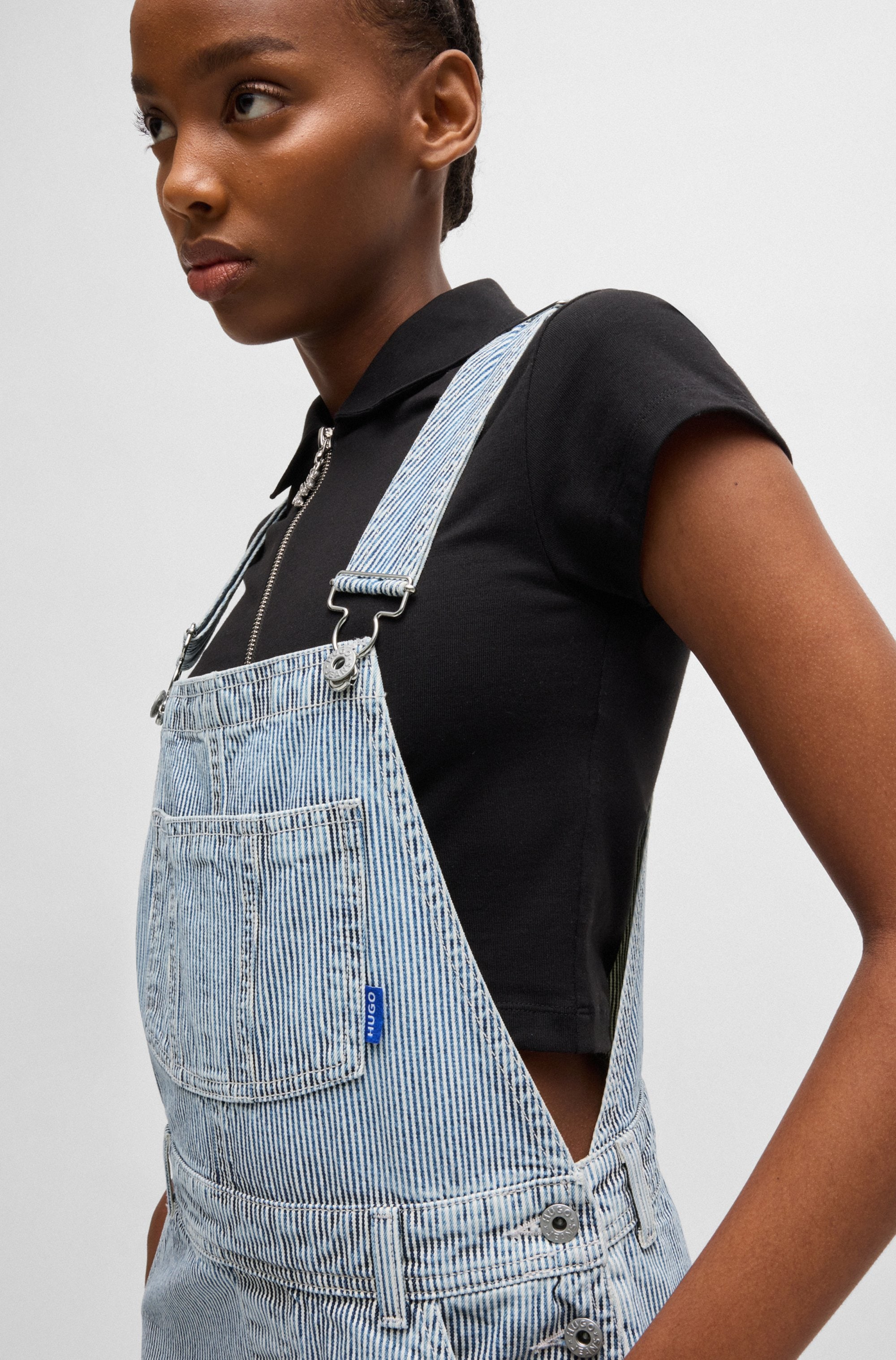 HUGO Blue Latzhose »Gaisha_B«, mit Loop-Detail
