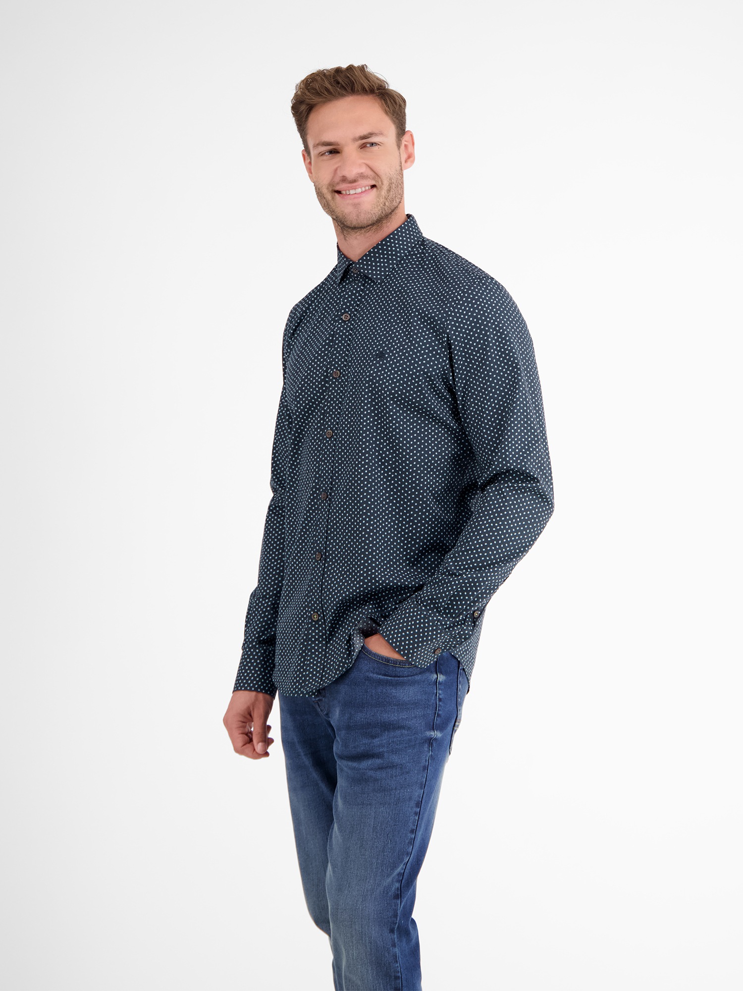 Thumbnail - LERROS Langarmhemd "Modisches Poplinhemd für Herren mit Stretchanteil"