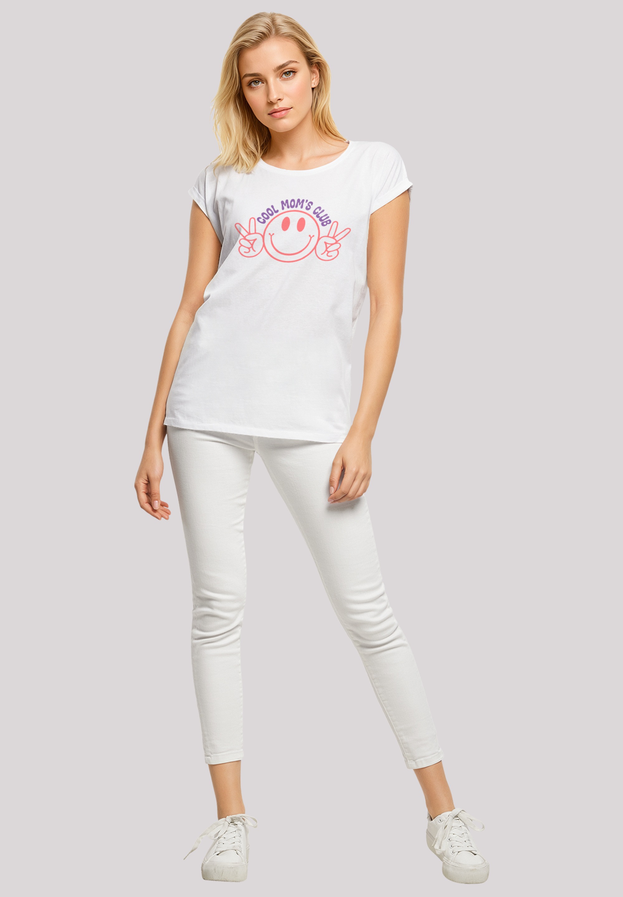 F4NT4STIC T-Shirt »Muttertag Cool Moms Club Peace Zeichen Pastell«, Premium Qualität