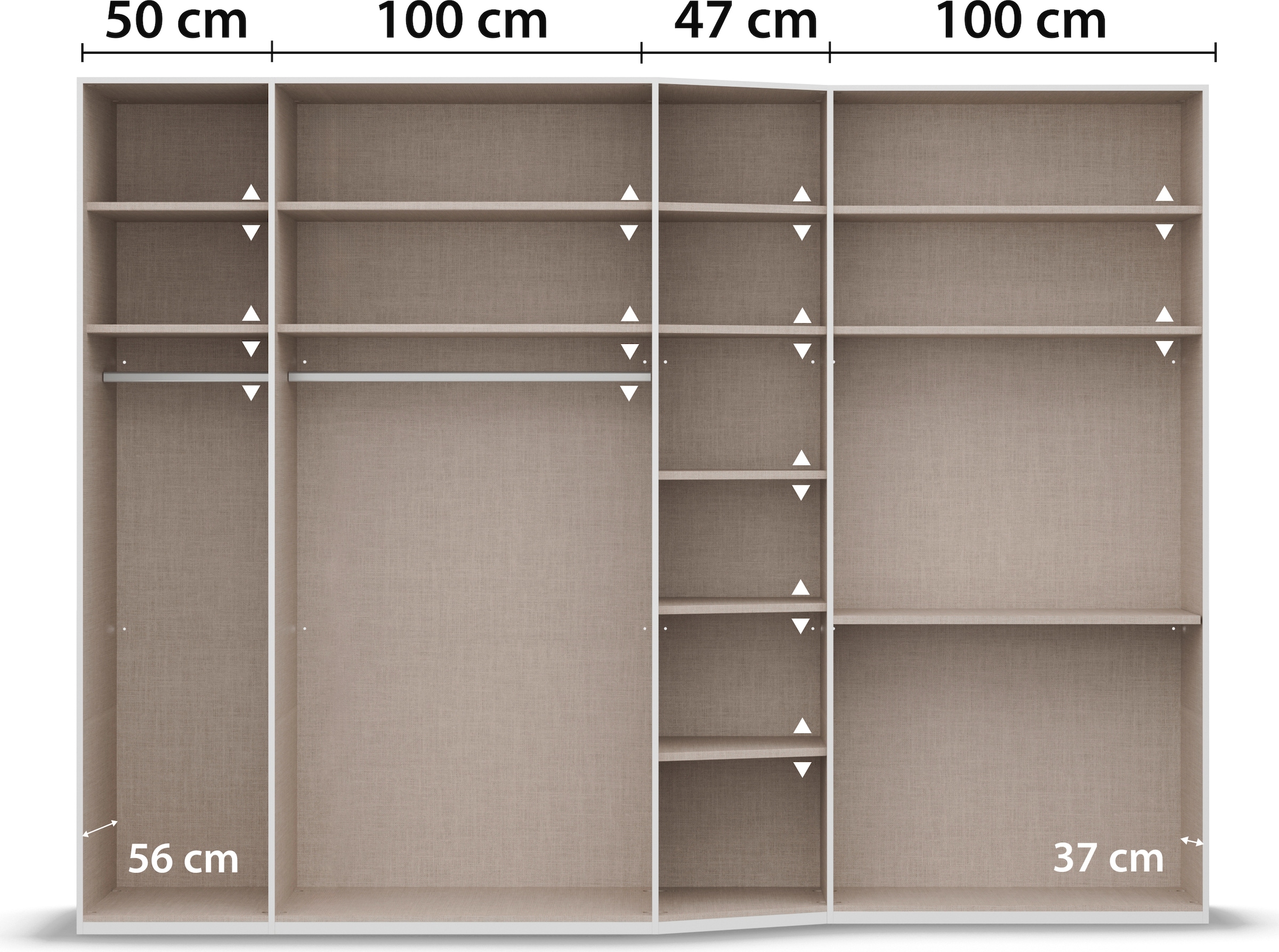 rauch Drehtürenschrank »Kleiderschrank Schrank Garderobe Wäscheschrank WAVE«, in 2 unterschiedlichen Tiefen, mit Soft-Close Funktion MADE IN GERMANY