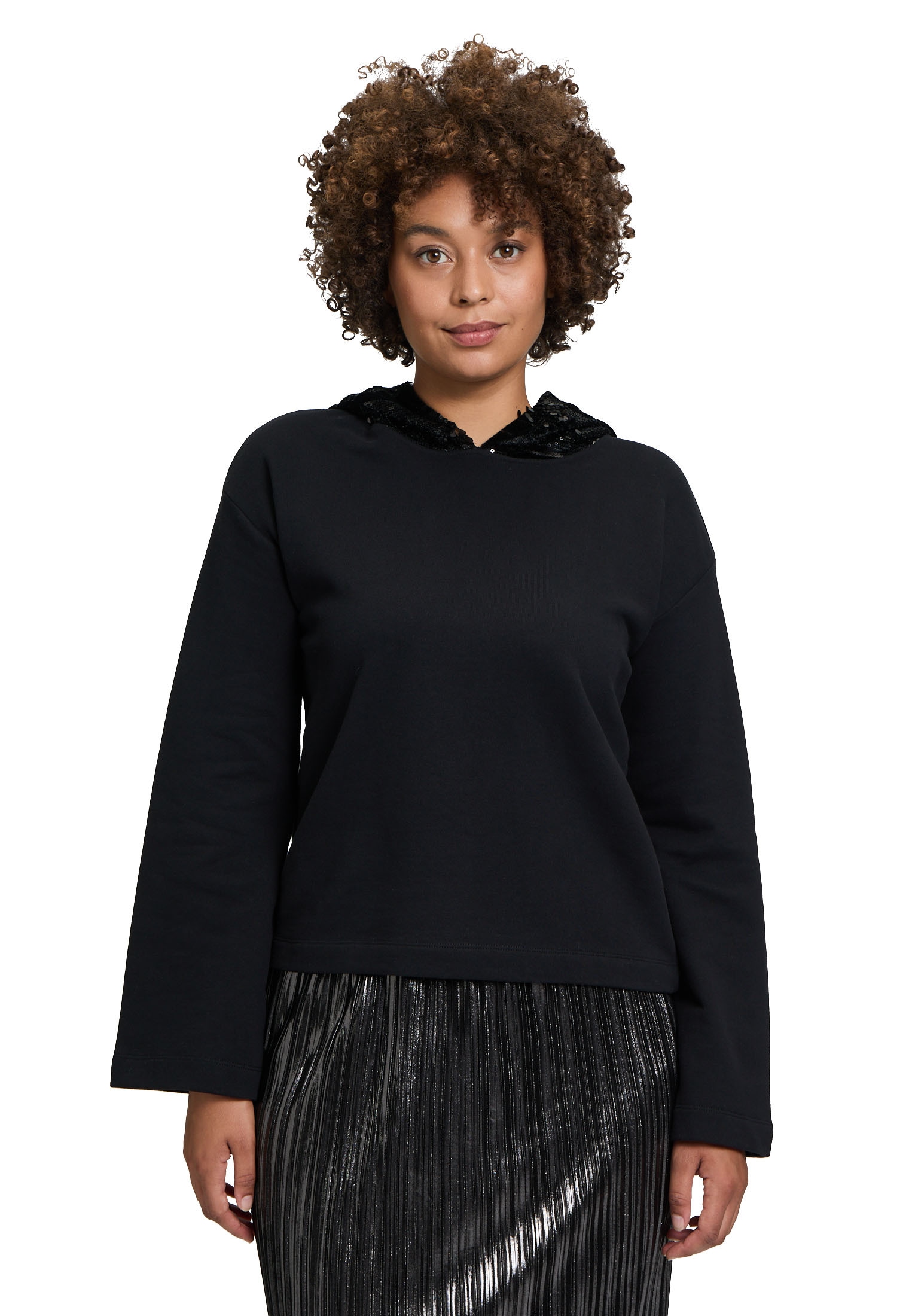 Cartoon Sweatshirt "Damen mit Print", Placement günstig online kaufen