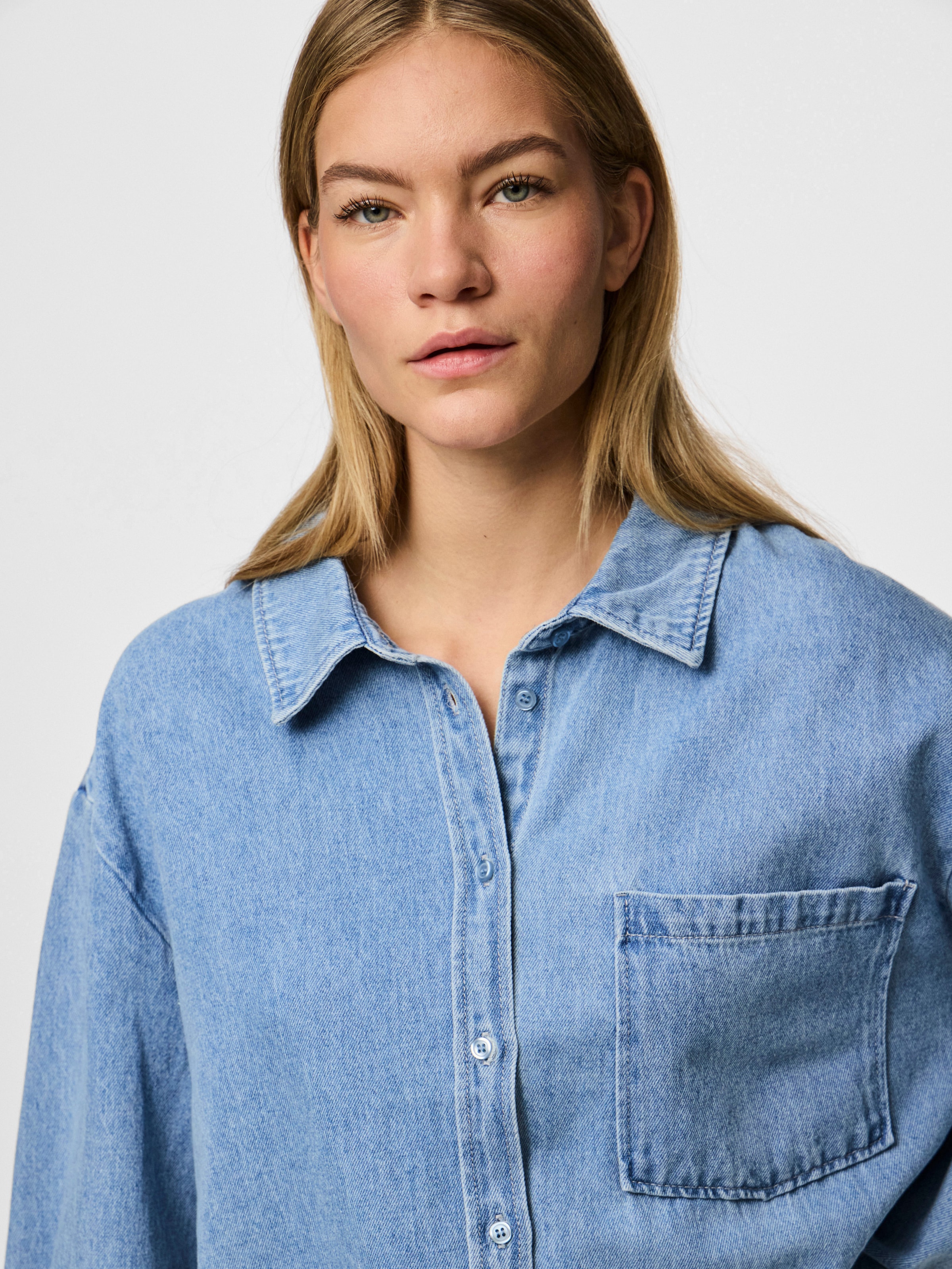 pieces Jeansbluse »PCMAISIE LS DENIM SHIRT NOOS BC«