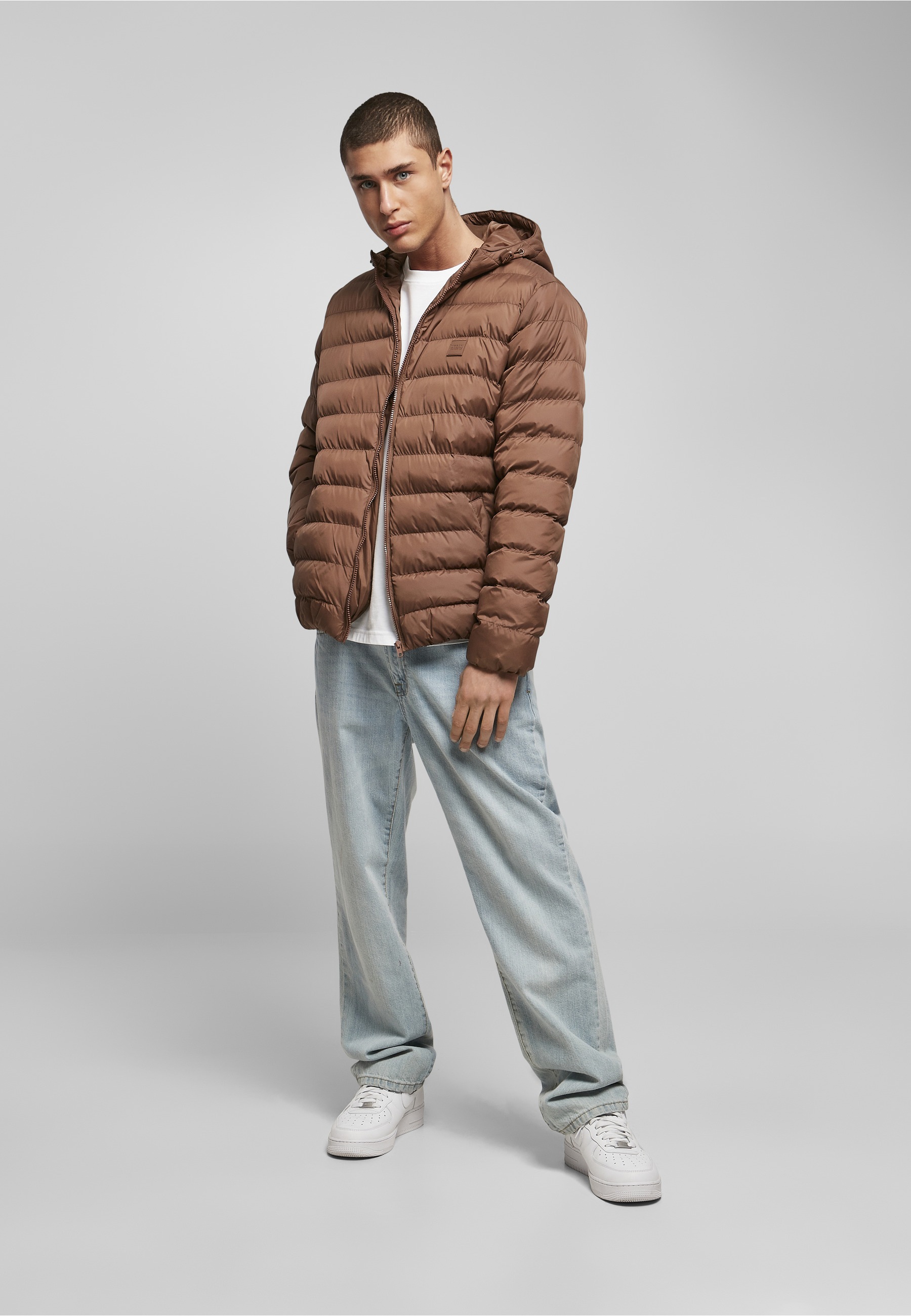URBAN CLASSICS Winterjacke »Urban Classics Herren Basic Bubble Jacket« 1 Stk. tlg. mit Kapuze