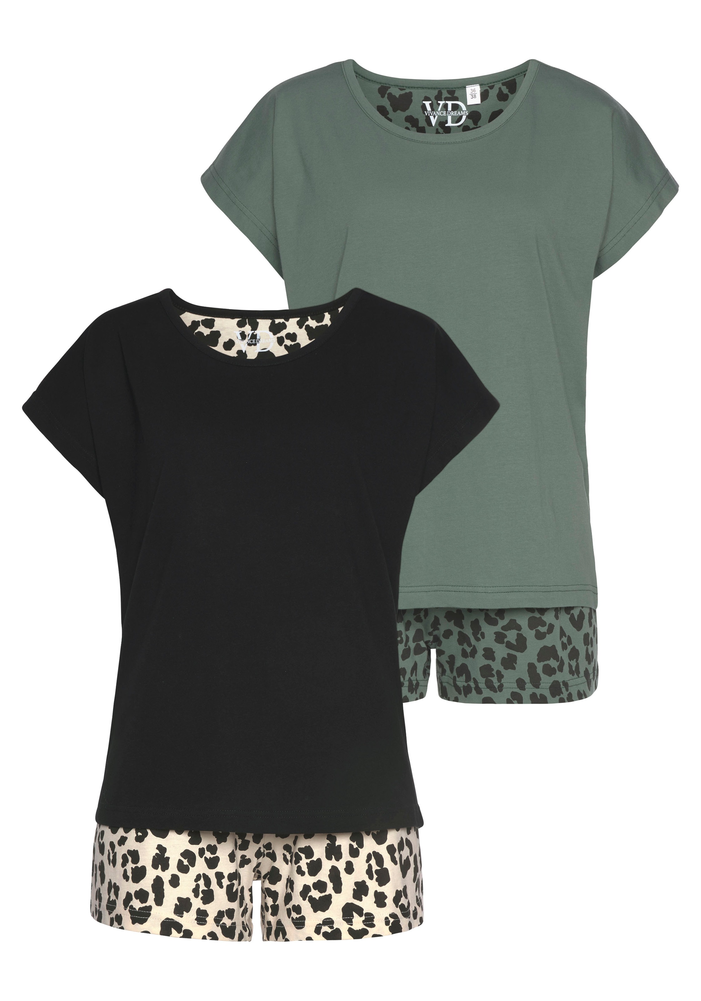 Vivance Dreams Shorty Packung, 2 Stück, 4 Stk. tlg., mit Animal-Print günstig online kaufen