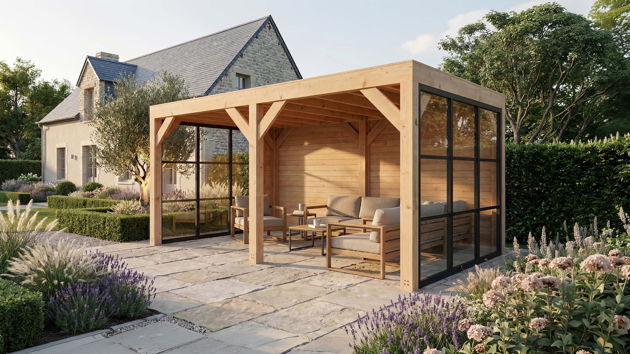weka Holzpavillon »Lumley Lauben-Set Gr. 3.1« BxTxH: 307x499x245 cm