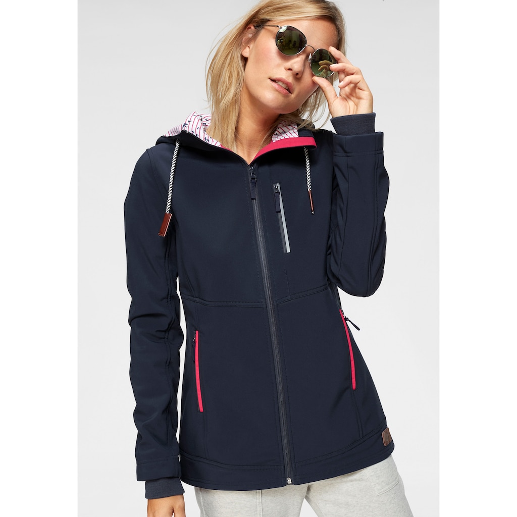 Ocean Sportswear Softshelljacke »aus recyceltem Polyester«, mit Kapuze