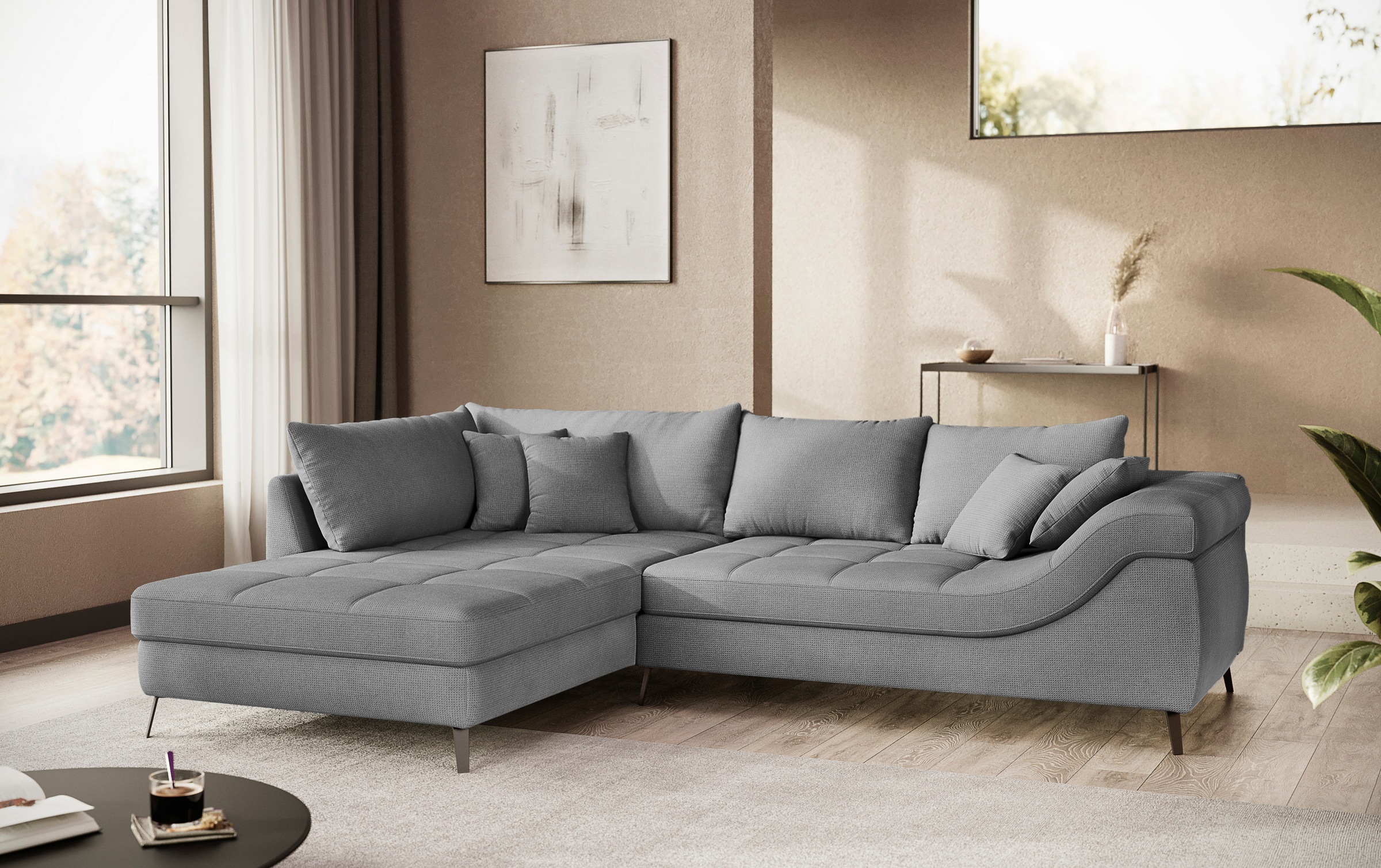 Mr. Couch Ecksofa »Portofino, L-Form«, Mit Kaltschaumpolsterung, bis 140 kg belastbar