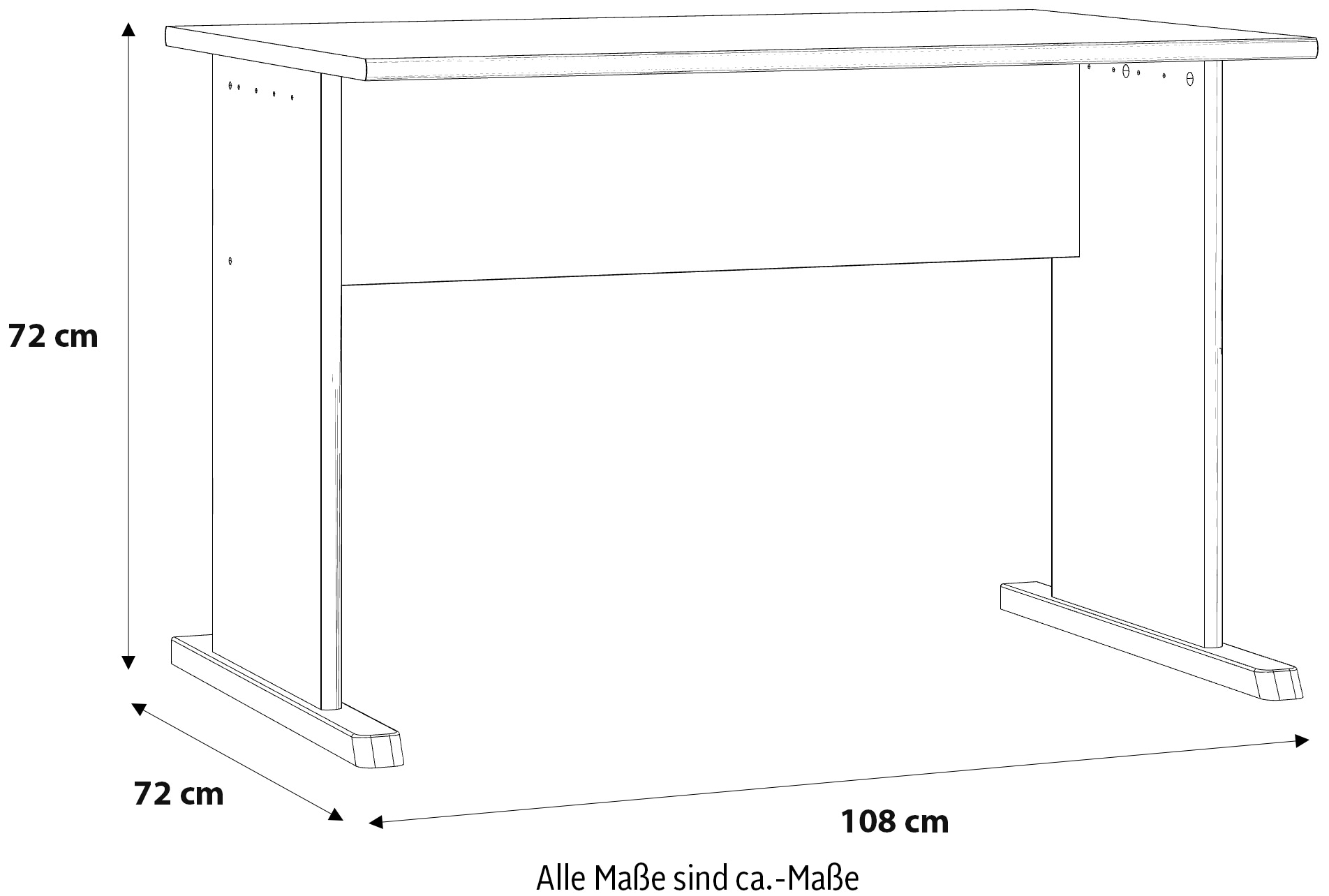 FORTE Schreibtisch »Tempra«, Breite 108 cm