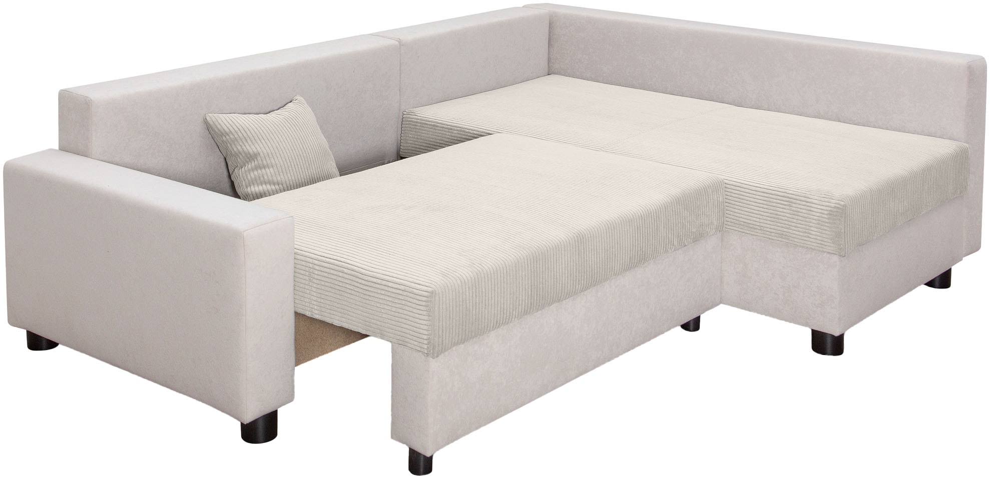 COLLECTION AB Ecksofa »Parma L-Form«, mit Schlaffunktion und Bettkasten, inklusive Kissen, Bonellfederkern