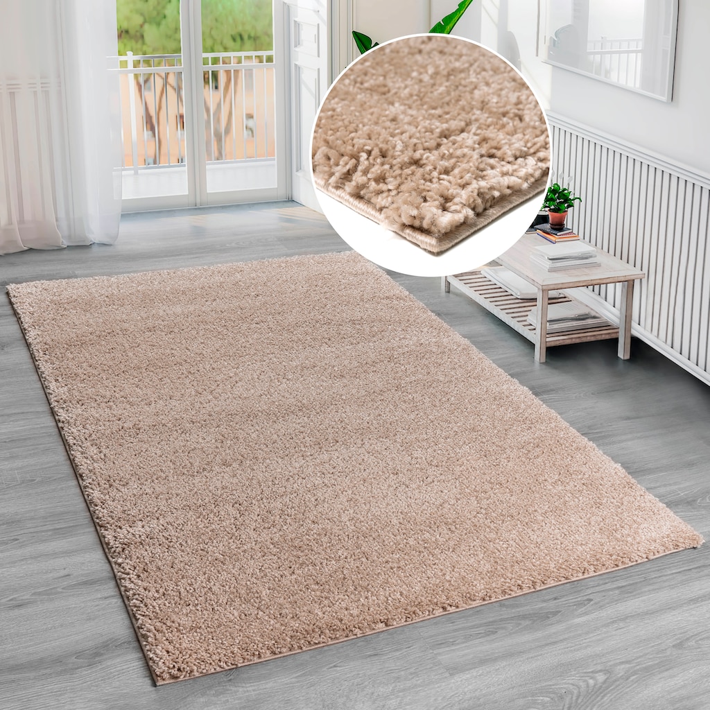 Bruno Banani Hochflor-Teppich »Shaggy Soft«, rechteckig