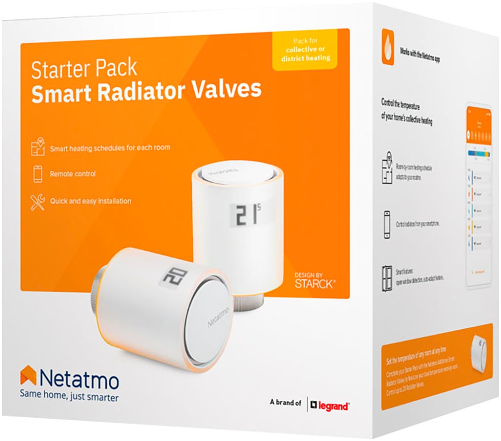 Netatmo Raumthermostat »Smarte Heizkörperthermostate Starterpaket«