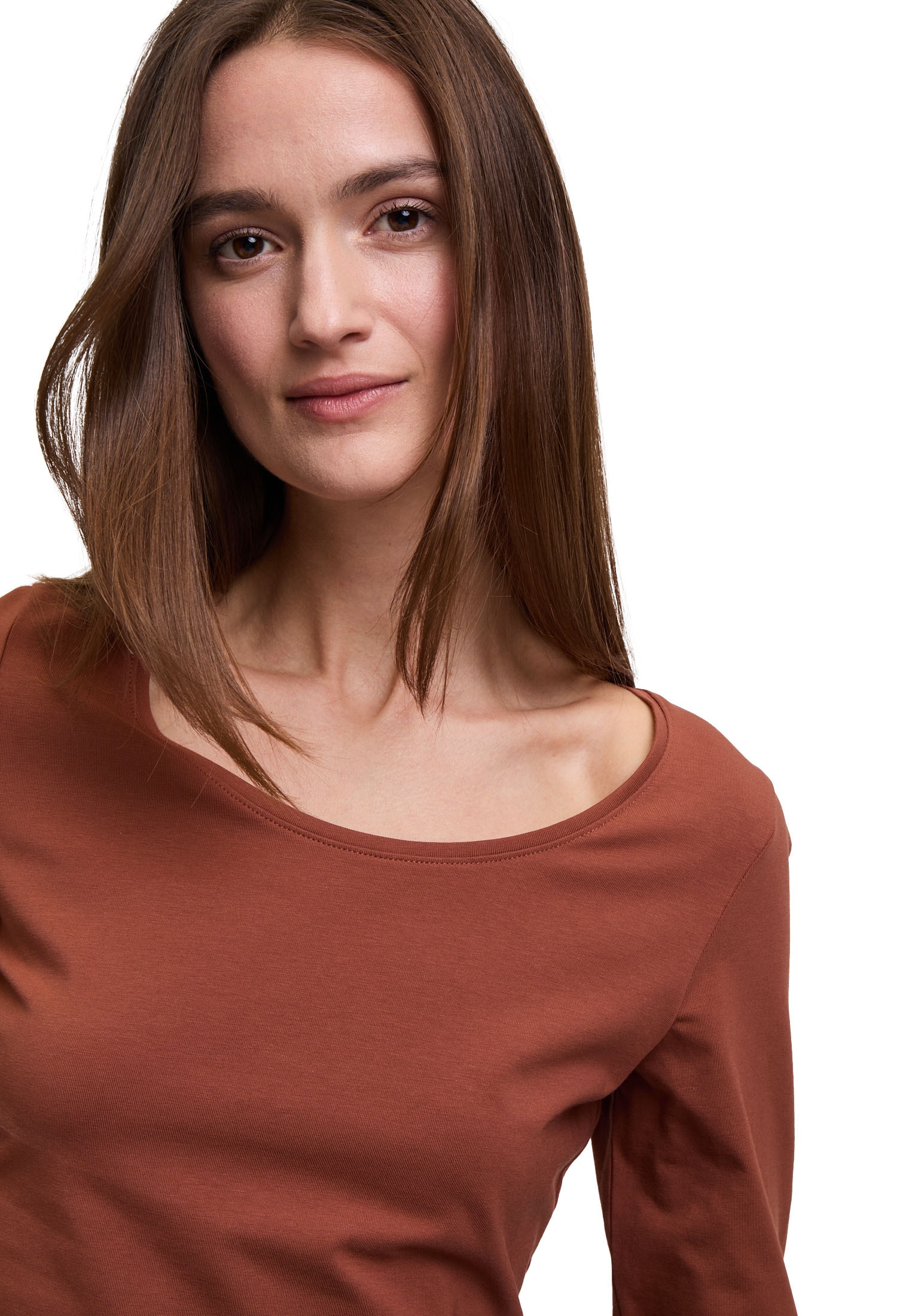 Cartoon 3/4-Arm-Shirt »Cartoon Damen Basic Shirt mit Rundhalsausschnitt«, (1 tlg.), Form