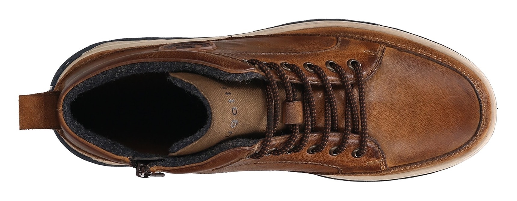 bugatti Schnürboots, High Top Sneaker, Stiefelette mit Innenreißverschluss