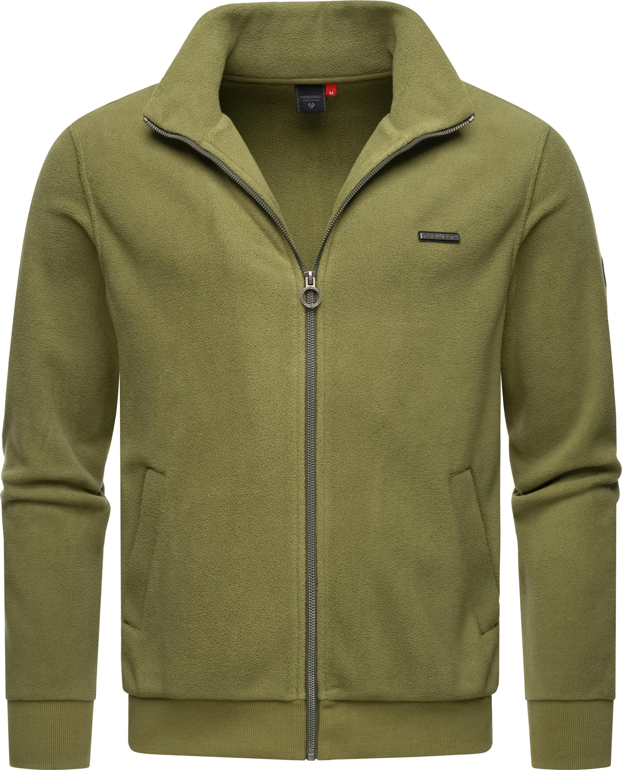 Ragwear Sweatjacke »Trayne Fleece«, Herren Basic Fleecejacke mit hohem Kragen