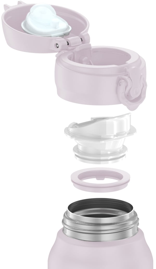 THERMOS Isolierflasche »ULTRALIGHT BOTTLE, doppelwandiger Edelstahl, spülmaschinenfest«, (1 tlg.), 10h heiß & 20h kalt, zerlegbares Safe Flow Lid