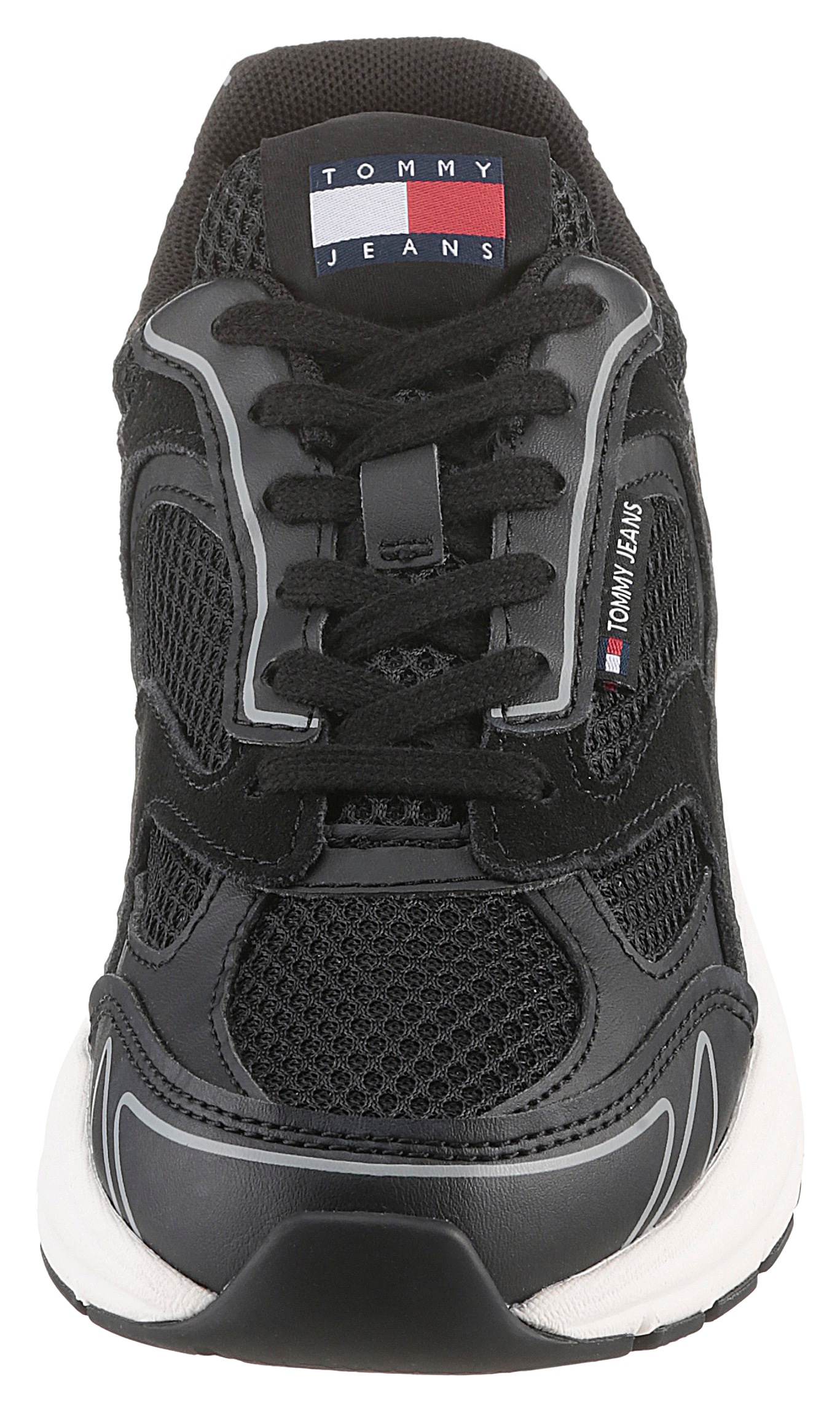 Tommy Jeans Keilsneaker »THE CONEY«, Plateau, Freizeitschuh, Halbschuh, Schnürschuh mit Kontrastnähten