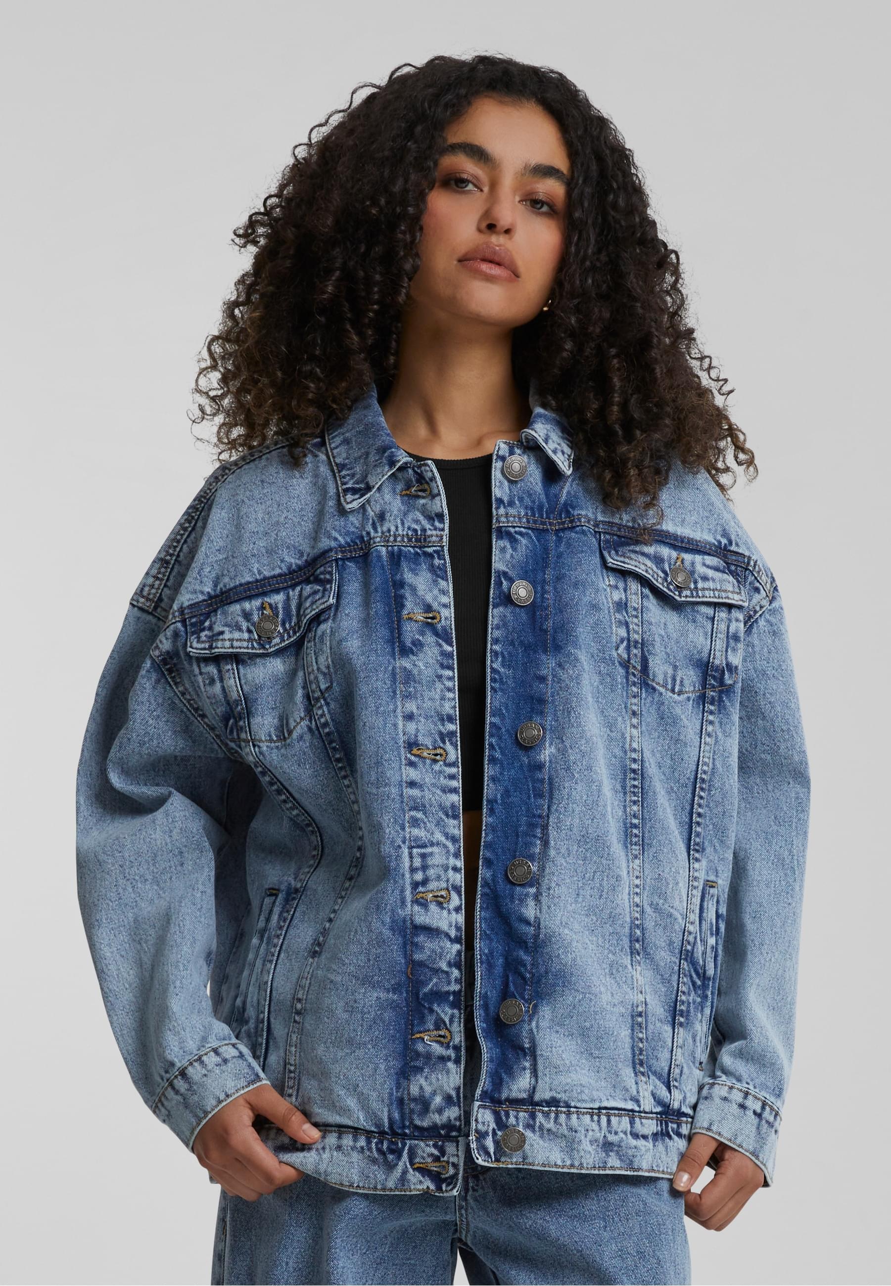URBAN CLASSICS Jeansjacke »Urban Classics Damen Ladies Oversized 90‘s Denim Jacket«, (1 St.), ohne Kapuze
