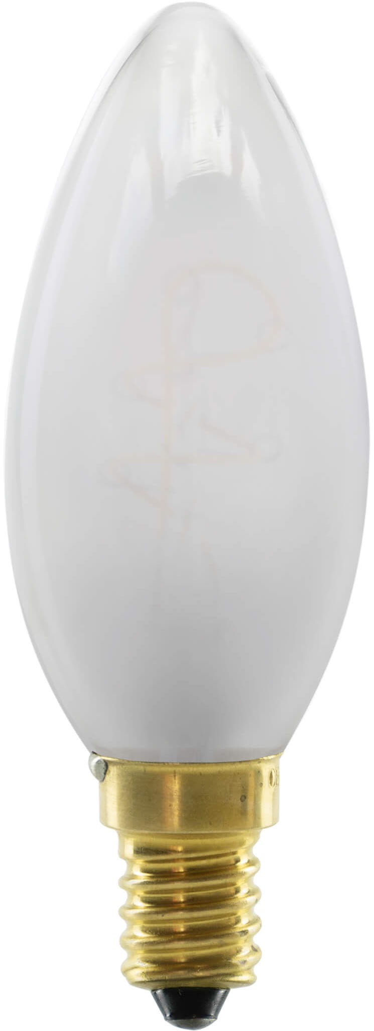 SEGULA LED-Filament "LED Kerze matt E14", L:10cm Ø:3,5cm, weiß, Leuchtmittel