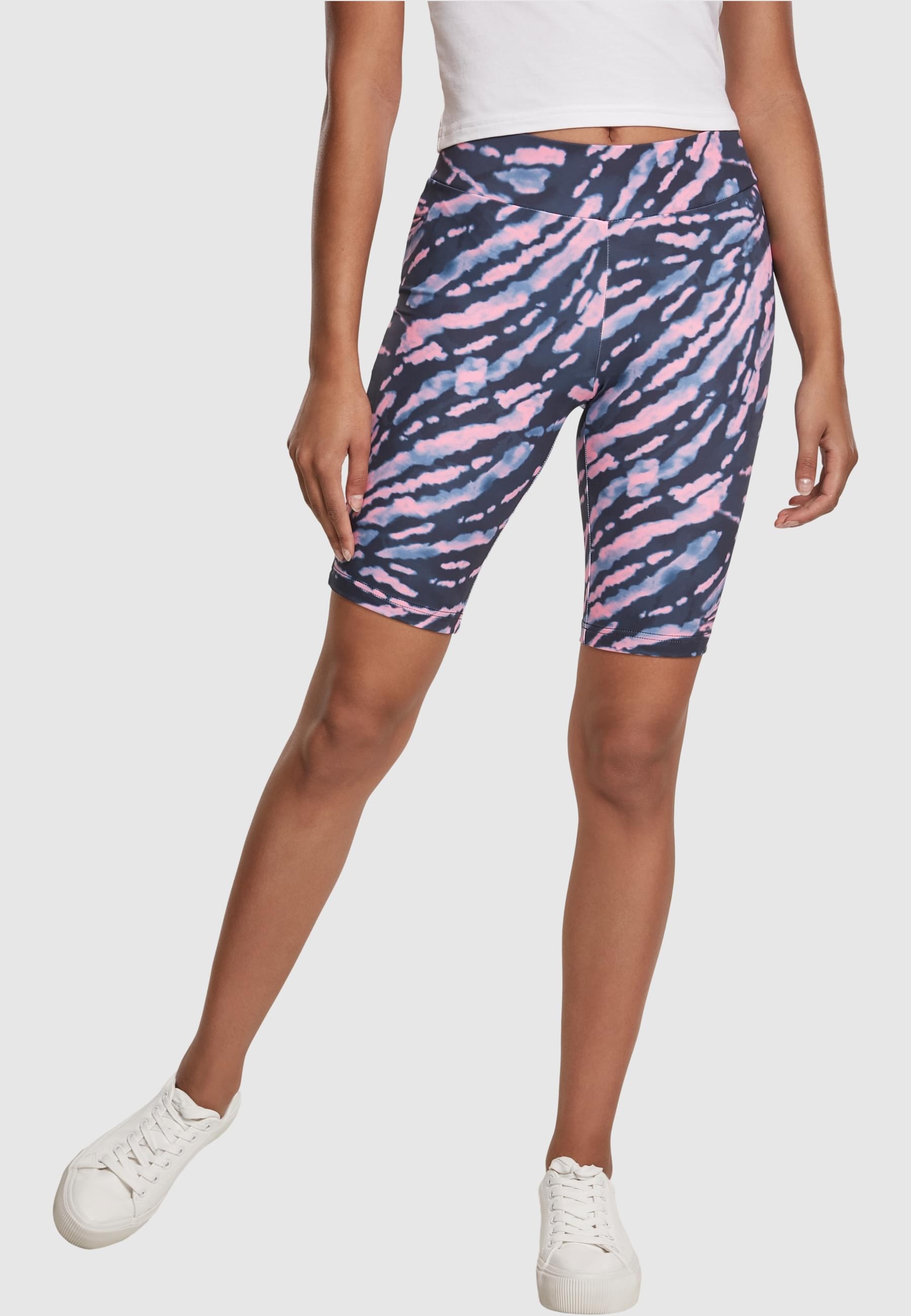 URBAN CLASSICS Stoffhose »Urban Classics Damen Ladies Tie Dye Cycling Shorts«, (1 tlg.)