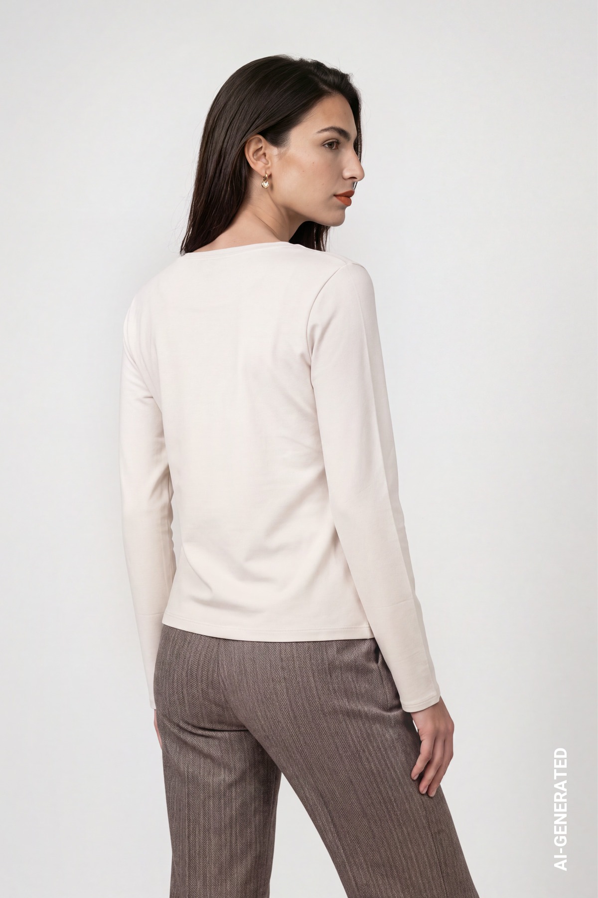 Monari Langarmshirt Regular fit, Strasssteine, Rundhalsausschnitt