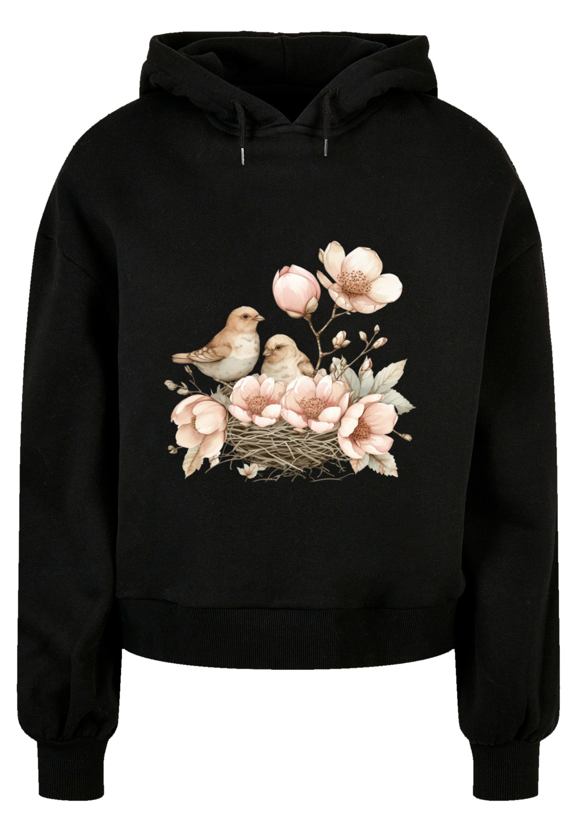 F4NT4STIC Sweatshirt »Vogelnest Blumen«, Premium Qualität