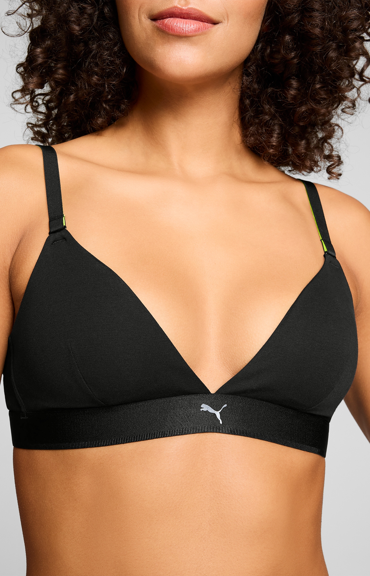 Puma Bralette "Puma Women Cotton Triangle Bralette 1P" Herausnehmbare Gepolsterte Cups Für Anpassungsfähigen Look