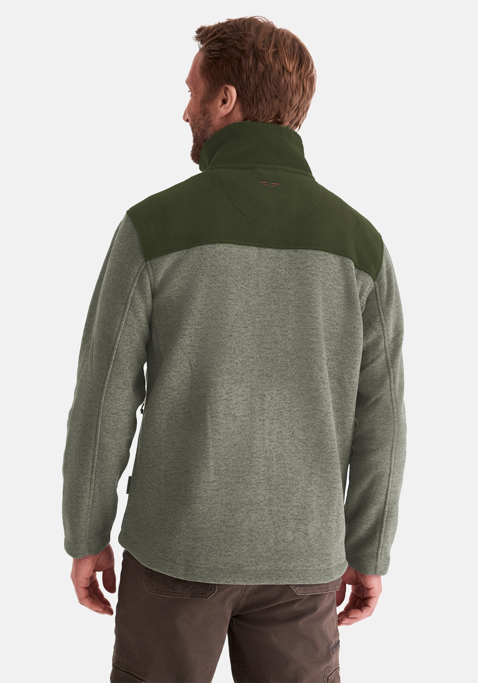 HERO by John Medoox Fleecejacke »JOEL Heavy Strick-Fleecejacke«, Sherpa fleece Straight Fit Casual Sherpa für Herren