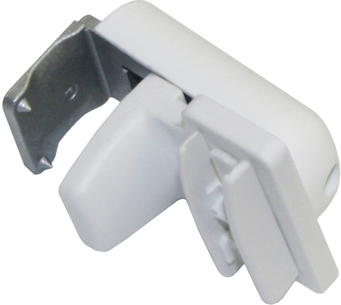 Klemmträger, weiß, SCHÖNER WOHNEN-KOLLEKTION, Kunststoff, Sichtschutzbefestigungen, Serie "Schöner Wohnen Plissees", als alternative ohne Bohren