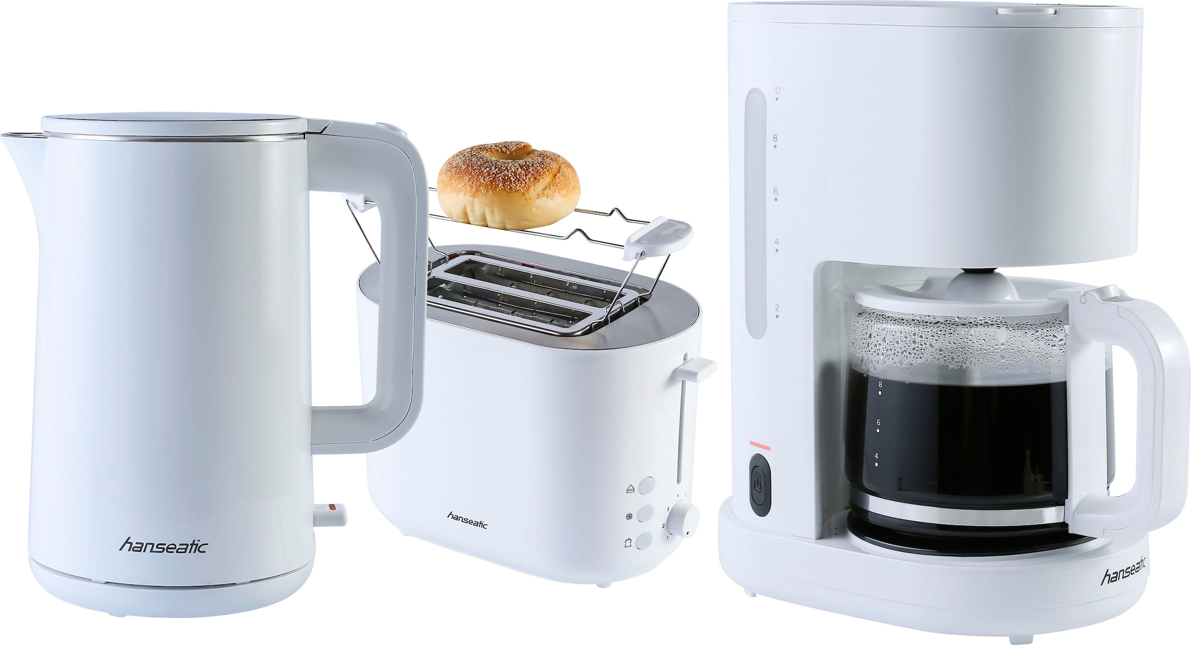 hochwertig und günstig Hanseatic Toaster »HT2850WD«, 2 kurze für mit | W, 850 Scheiben, Brötchenaufsatz per 2 Schlitze, BAUR Rechnung