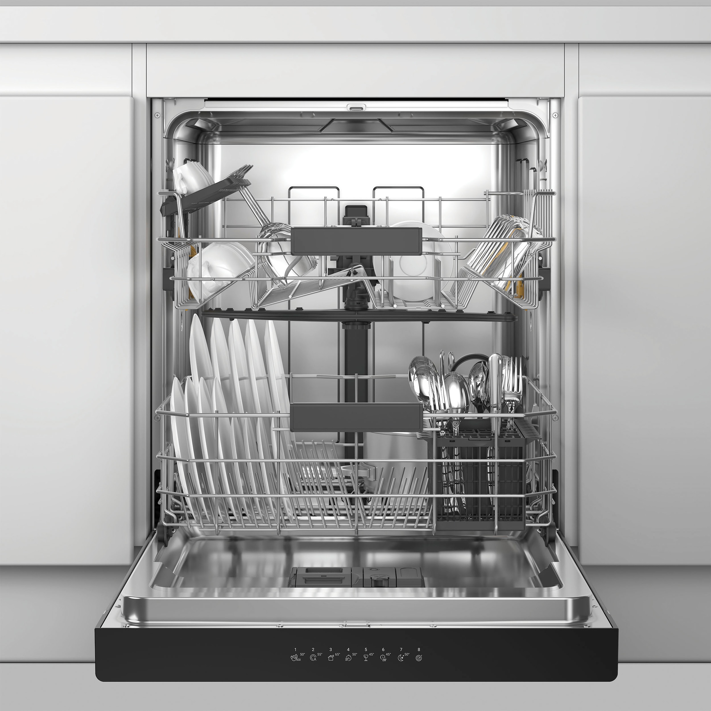 BAUKNECHT Unterbaugeschirrspüler »OBUC Ecostar2 5320« 8,9 l 14 tlg. Maßgedecke ActiveDry – automatische Türöffnung für bessere Trocknungsergebnisse