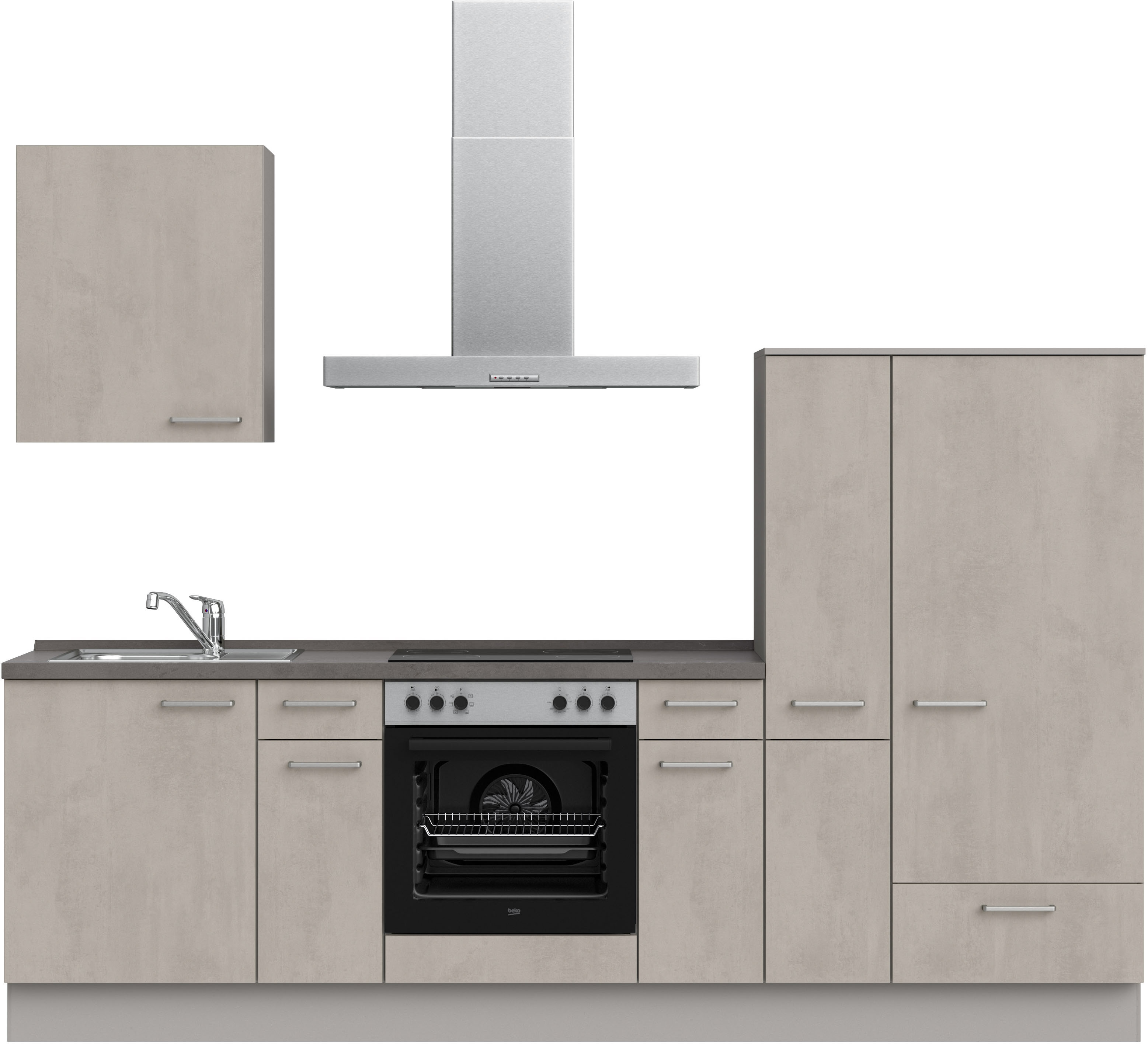 nobilia Küchenzeile ""Riva I", NEU: individuell anpassbar mit gratis Profi-Beratung" vormontiert, Breite 270 cm, Ausrichtung wählbar, wahlw. mit E-Geräten