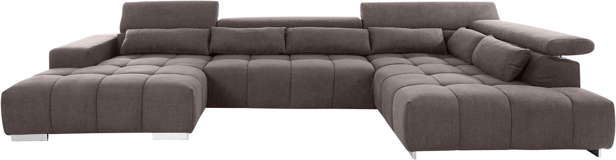 COTTA Wohnlandschaft "Orion U-Form", mit Kopfteilverstellung & 6 Nierenkiss günstig online kaufen