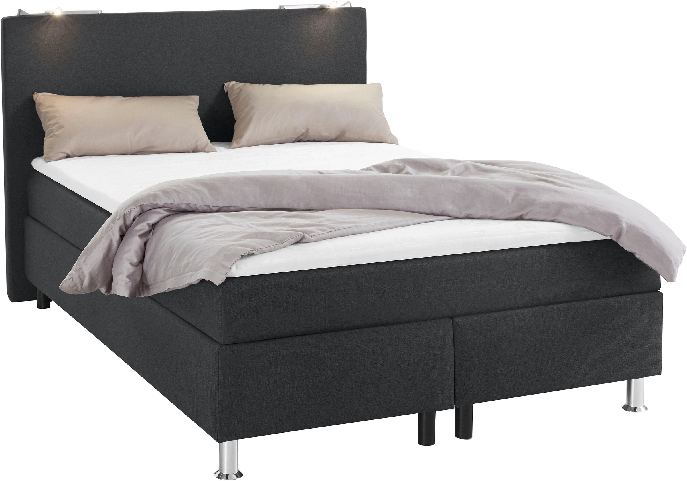 COLLECTION AB Boxspringbett, inkl. LED-Beleuchtung und Topper