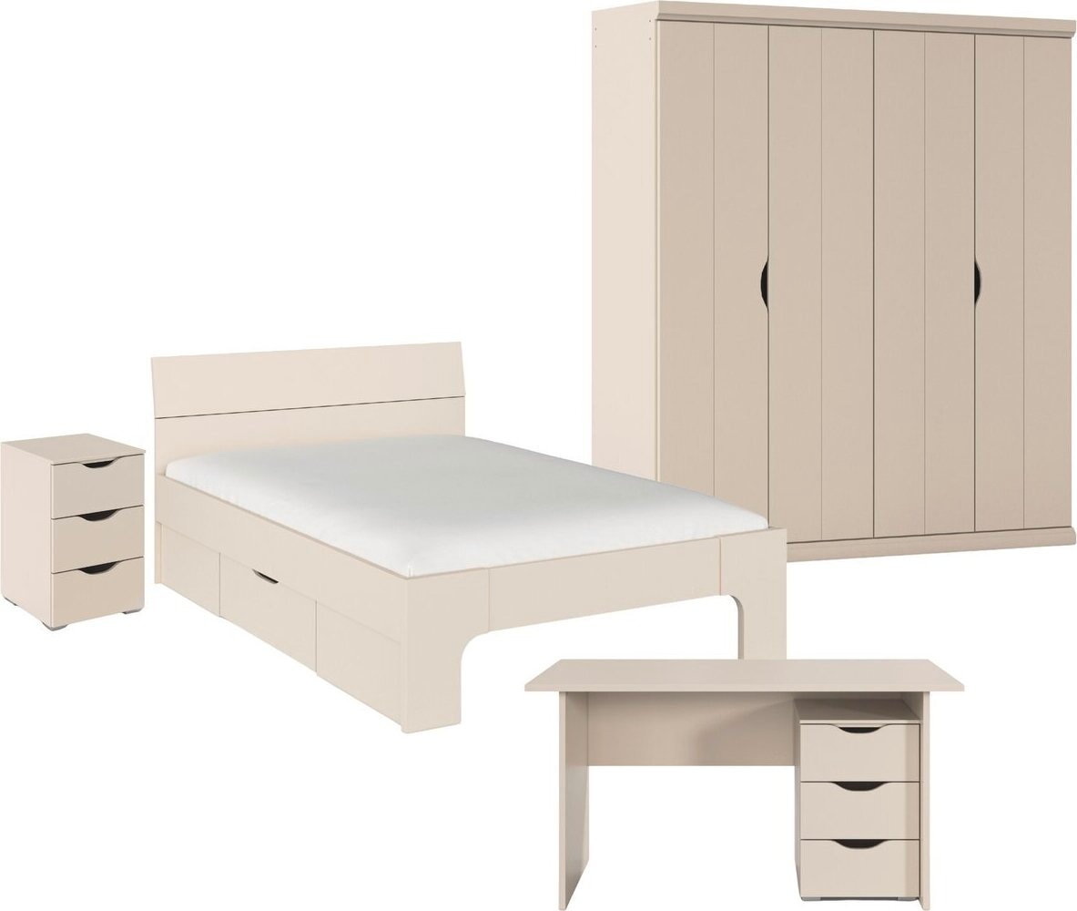 OTTO home "Schlafzimmermöbel Möbel Kinderzimmer Komplettzimmer (4-tlg.) MARLENE" Set, 3 verschiedene Ausstattungen BASIC/CLASSIC/PREMIUM (inkl. SOFT-CLOSE), 4 Stk. tlg. erhältlich in verschiedenen Bett- und Schrank-Breiten MADE IN GERMANY