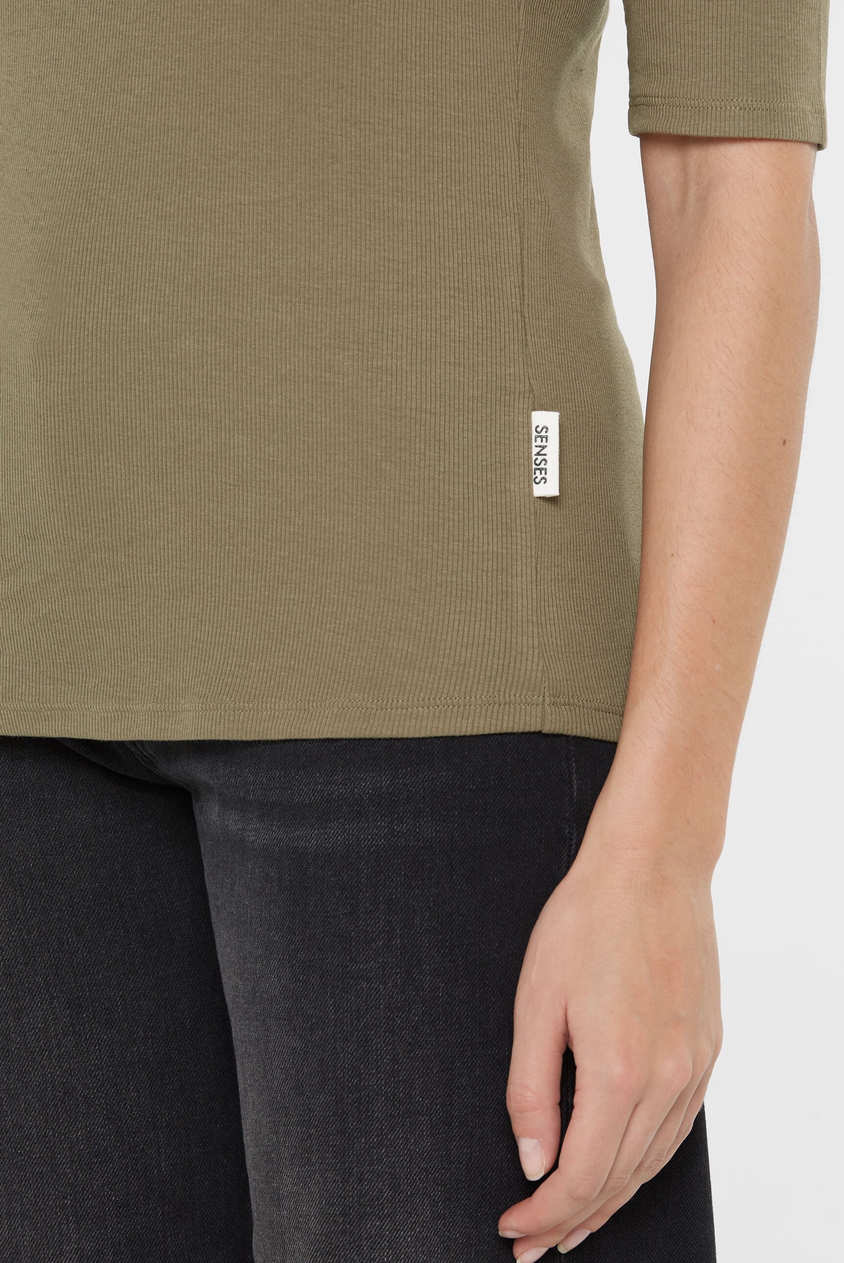 SENSES.THE LABEL Rundhalsshirt, mit Baumwolle
