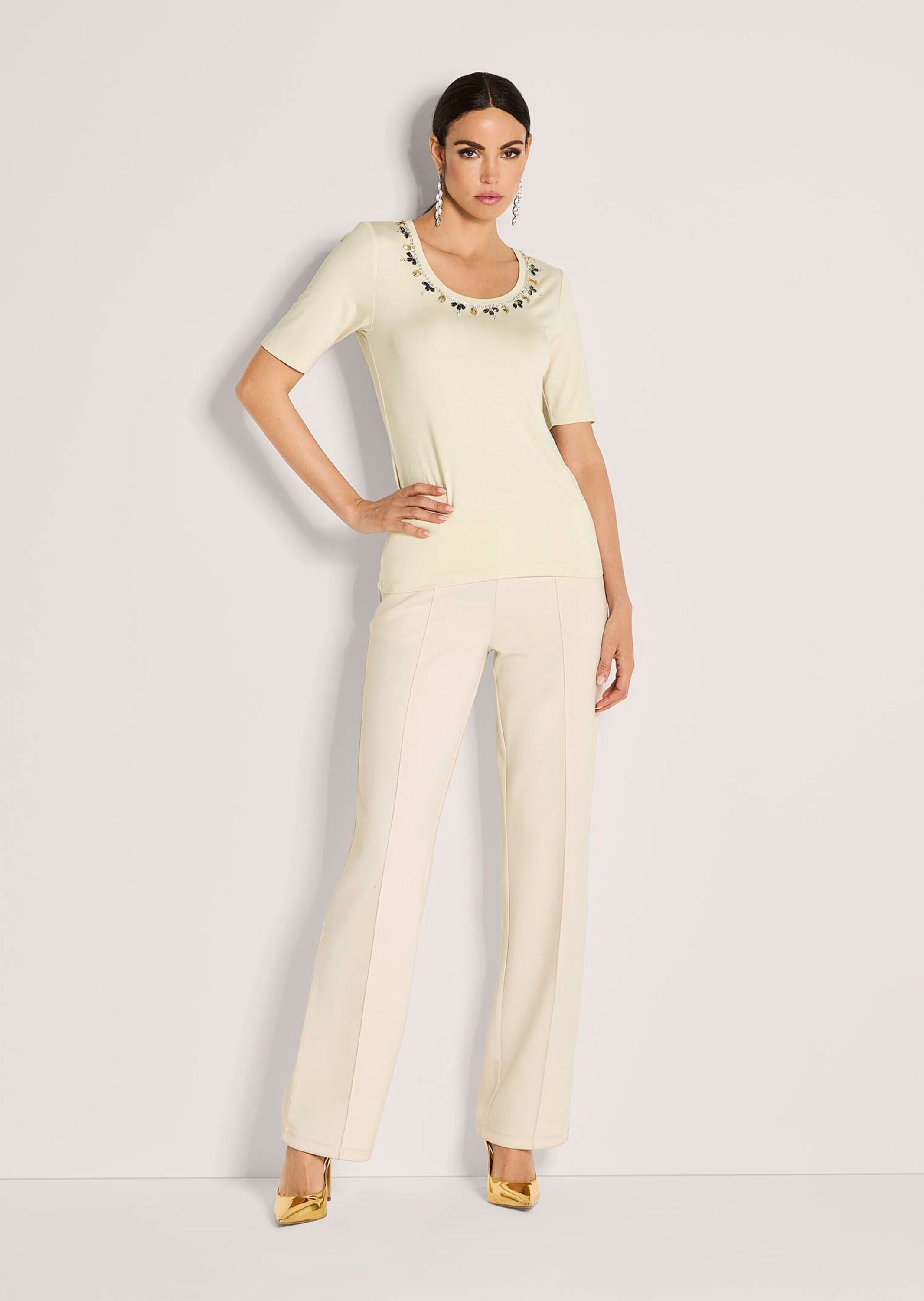 MADELEINE Kurzarmshirt "Shirt Elegantes Oberteil mit Schmucksteinen" günstig online kaufen