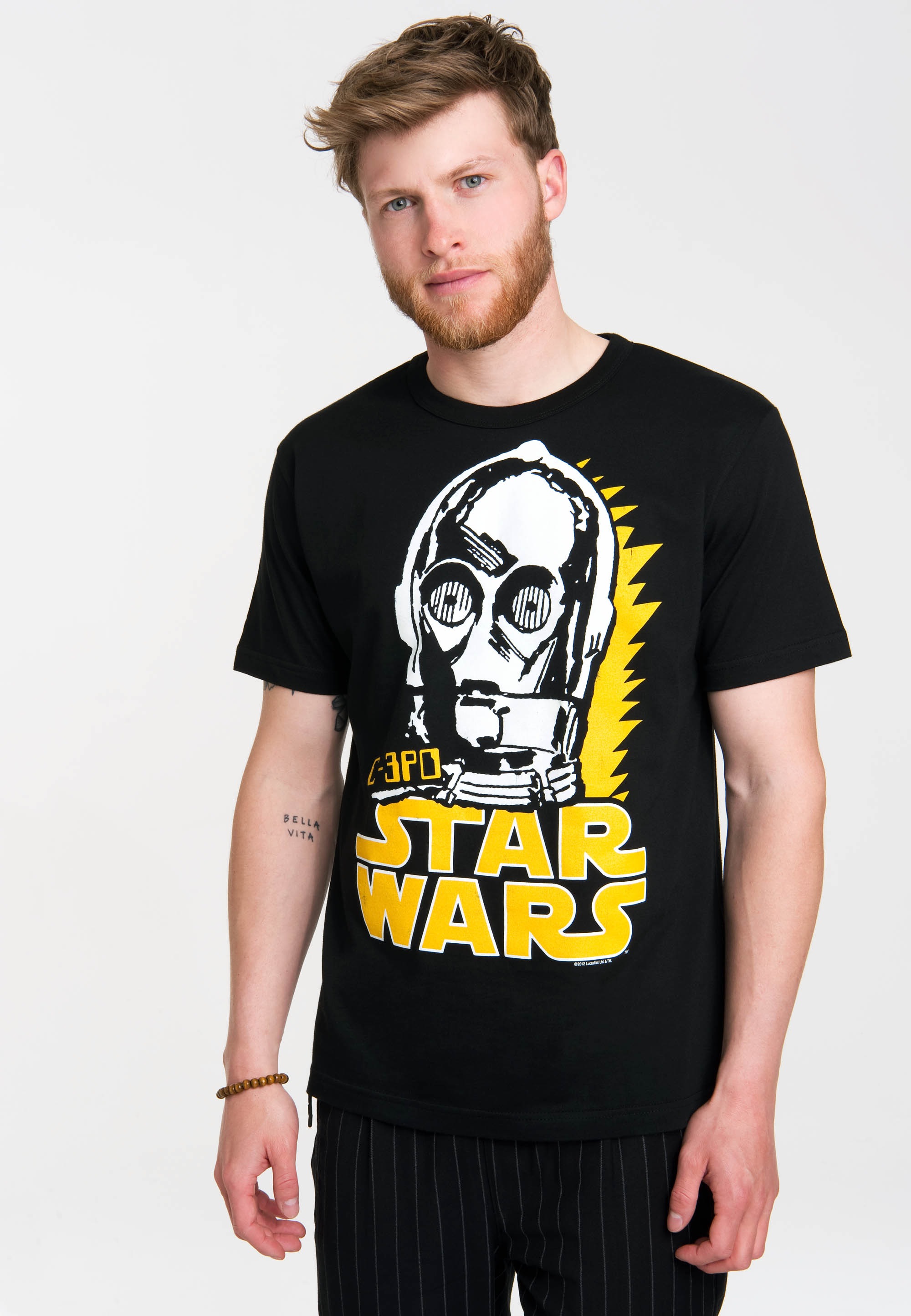 LOGOSHIRT T-Shirt »C-3PO - Krieg der Sterne«, mit coolem Frontprint