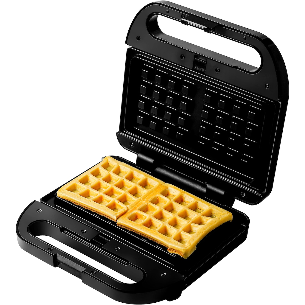 Hanseatic Waffeleisen »HWM750BD 3-in-1-Sandwichmaker, Waffeleisen & Kontaktgrill«, 750 W