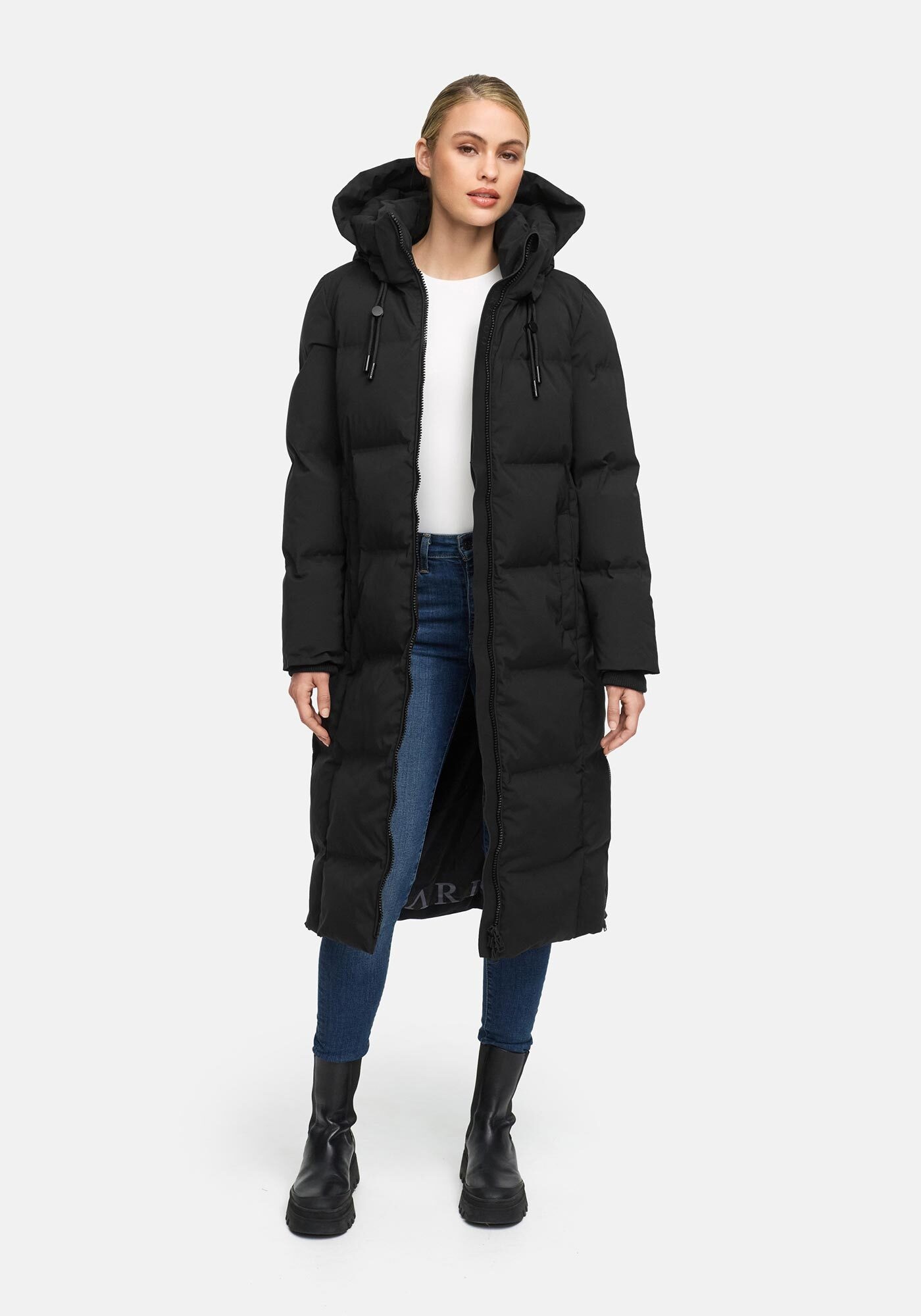 Thumbnail - Marikoo Winterjacke "Tikoraa" mit extra langem Schnitt und hohem Kragen