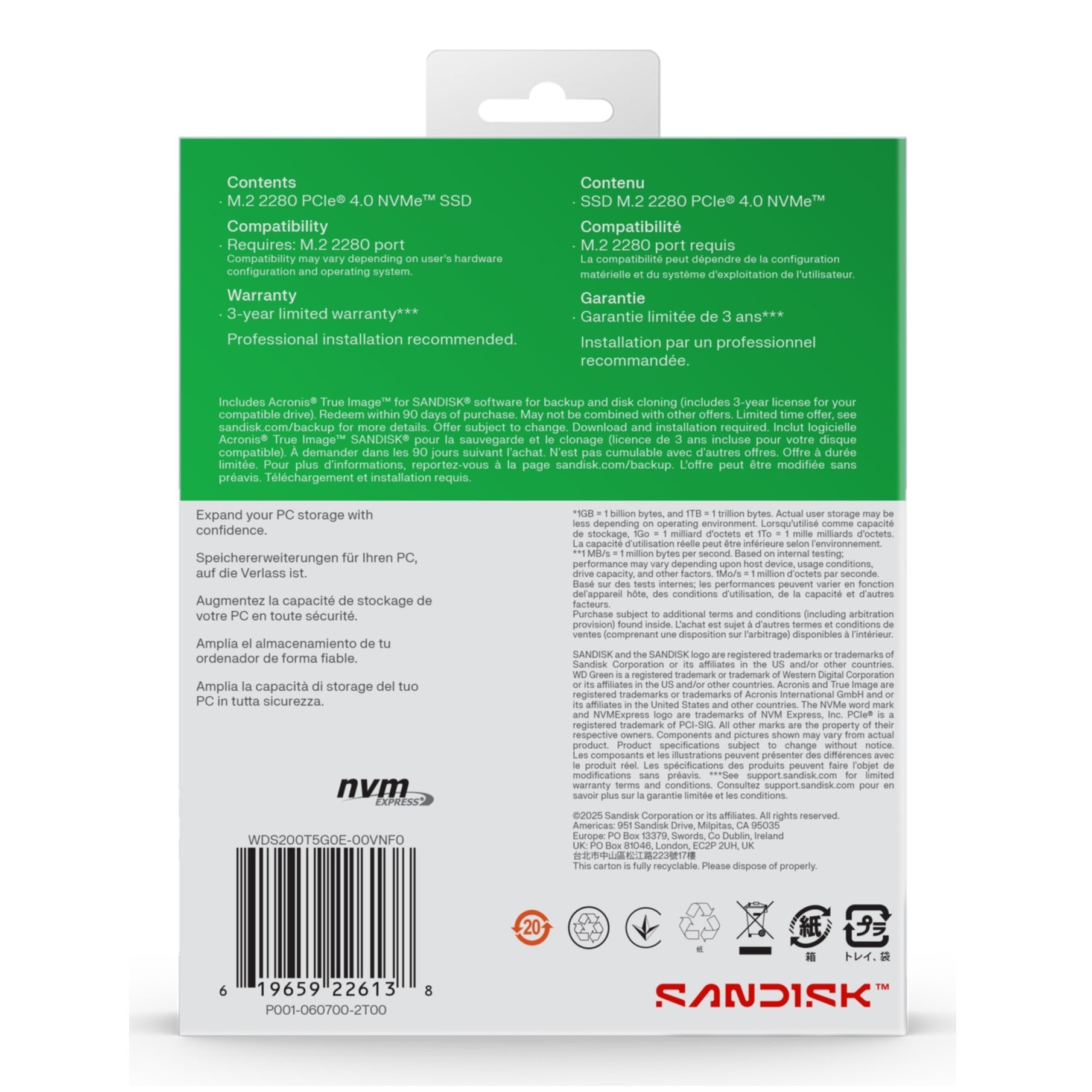 Sandisk interne SSD »WD Green SN3000 NVMe«