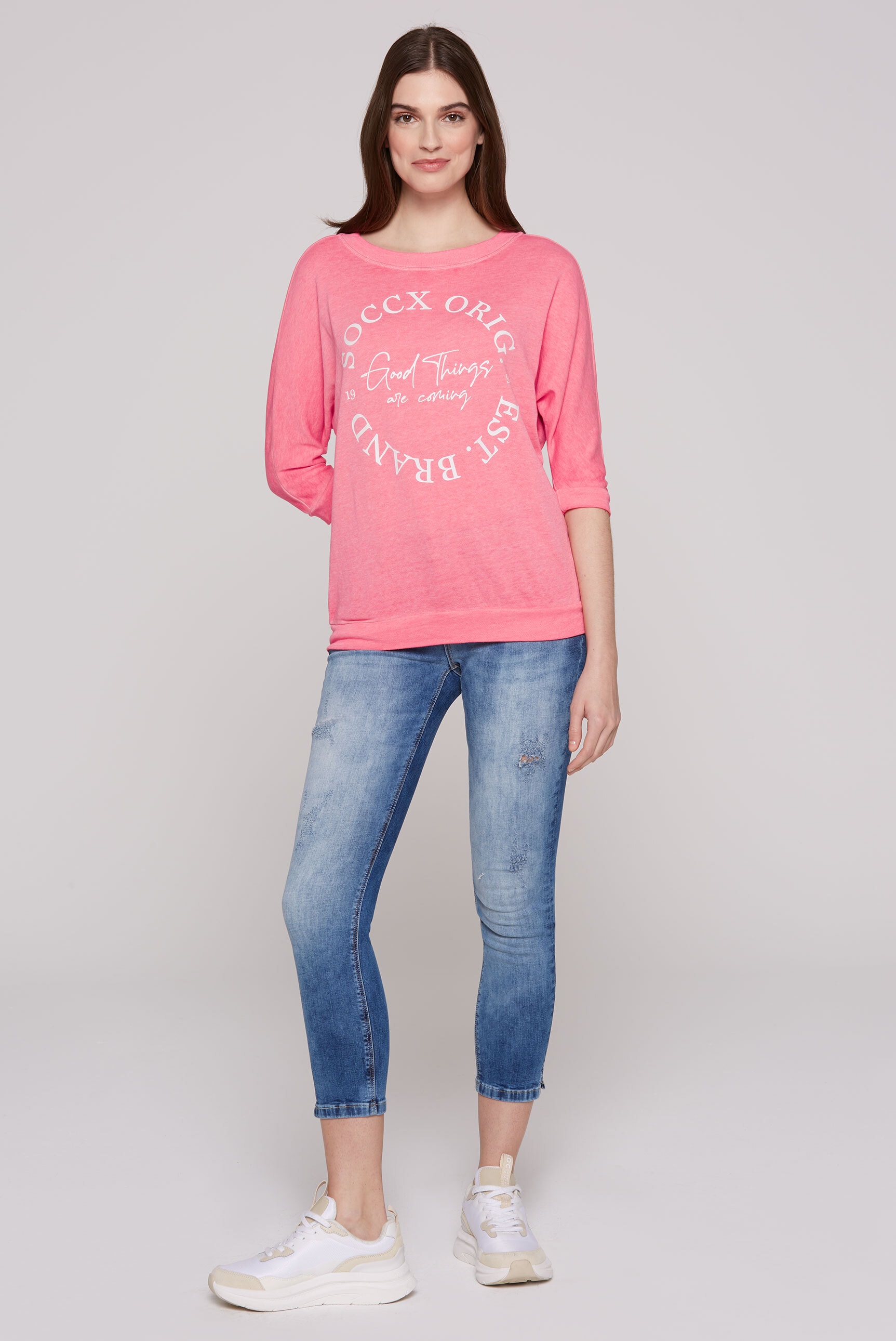 SOCCX Sweater, mit Fledermausärmeln