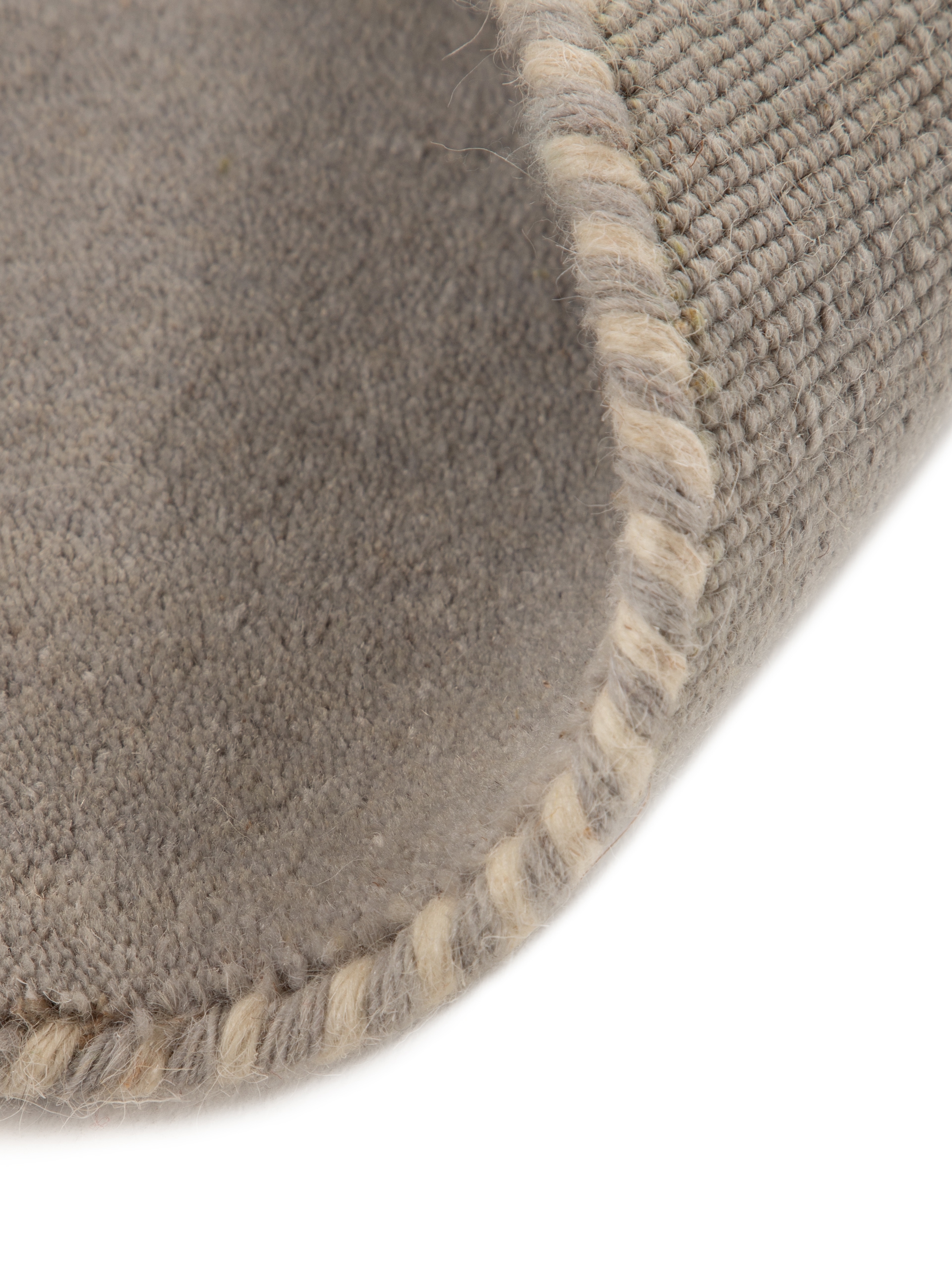 carpetfine Wollteppich »Gabbeh Lola Uni«, rund, 14 mm Höhe, mit natürlichem Pflanzenmaterial von Hand gewebt, auch als Läufer