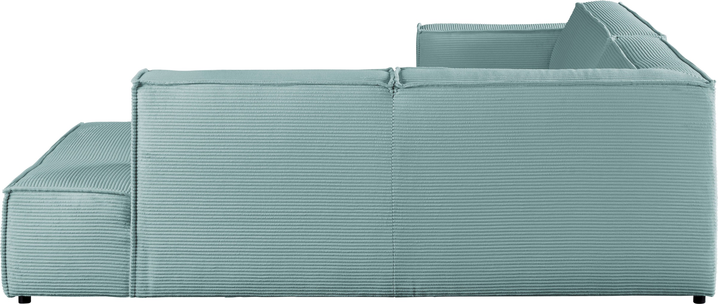3C Candy Ecksofa »Matteo in elegant, kubischer Formensprache, bequem, L-Form«, mit auffälliger Kedernaht, Cord-Bezug, Lounge-Charakter