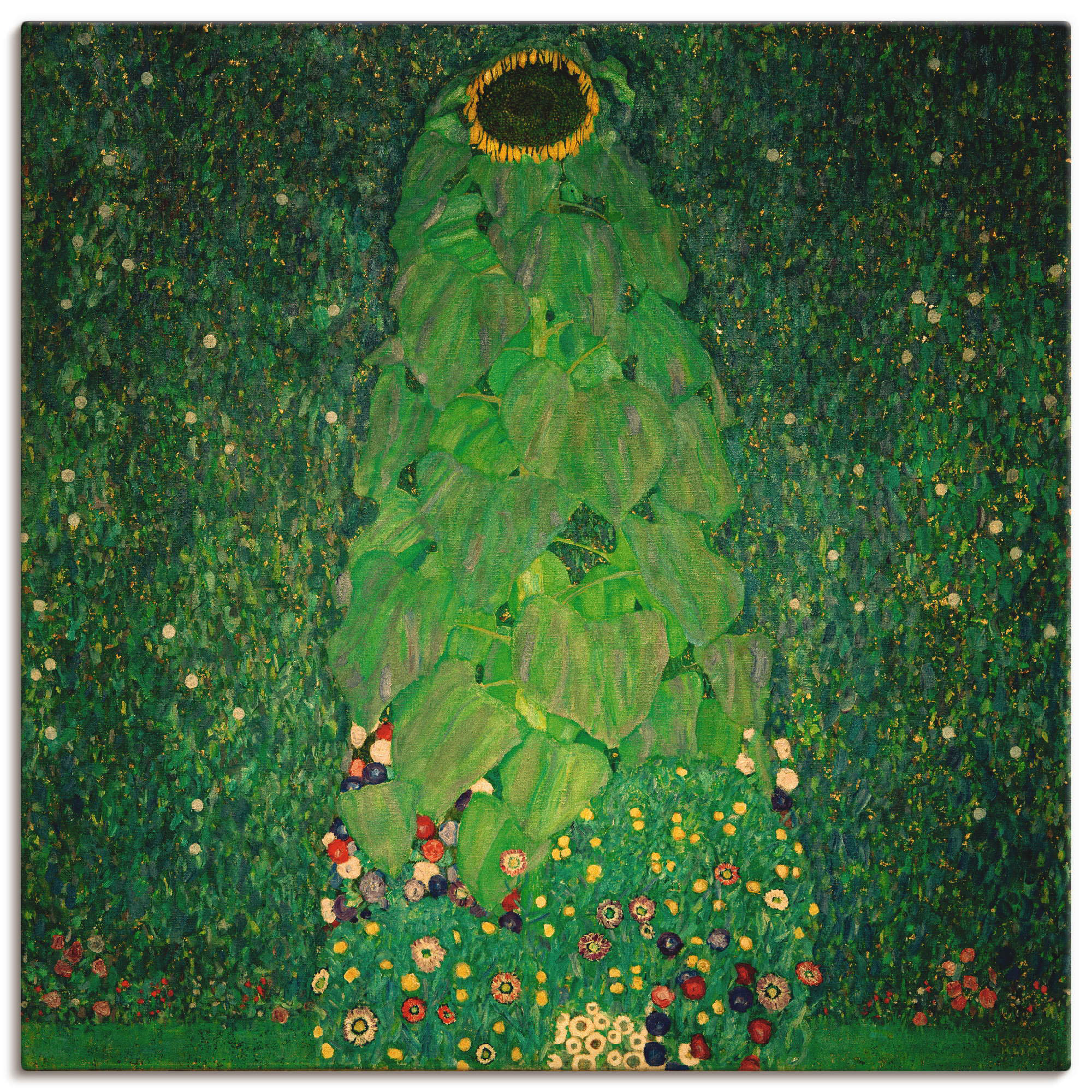 Artland Leinwandbild "Die Sonnenblume" Blumen 1 Stk. tlg. auf Holzrahmen gespannt