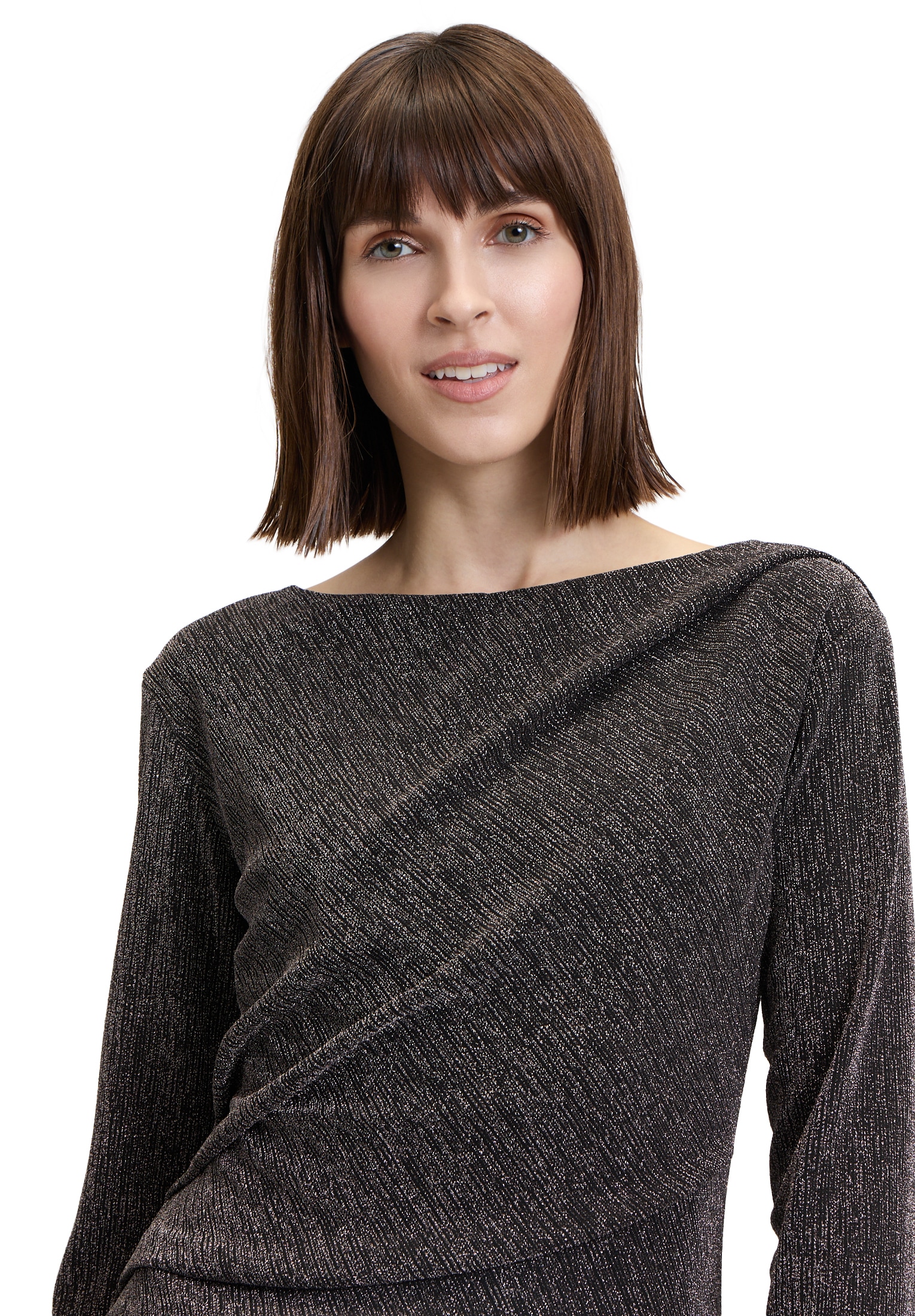 Betty&Co Jerseykleid »Betty & Co Damen Jerseykleid mit 3/4 Arm«, Falten
