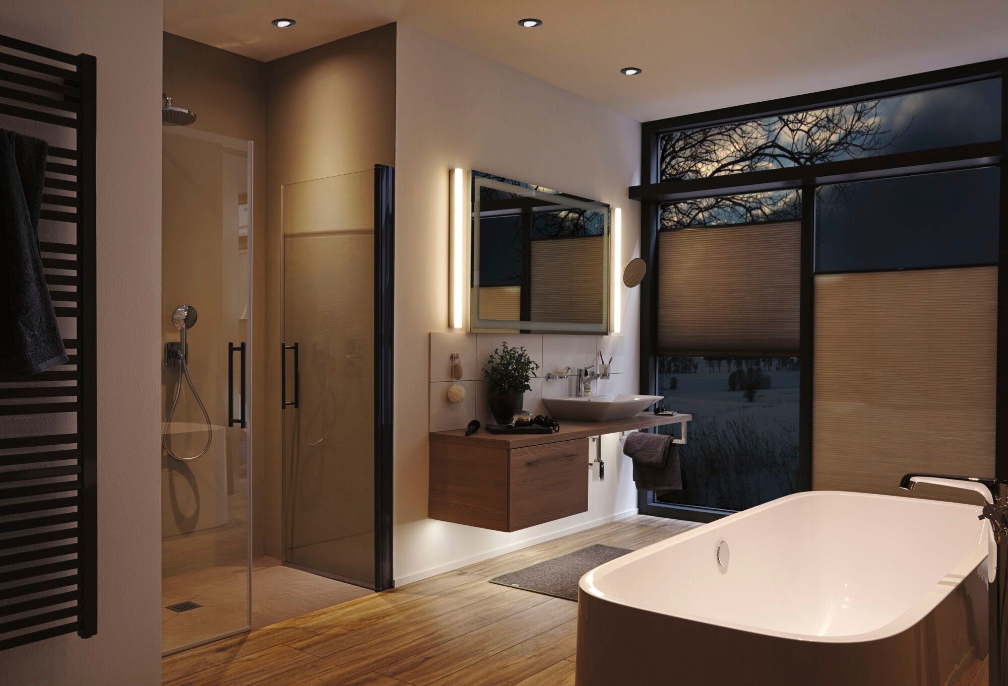 Paulmann LED Einbauleuchte »Nova Plus 1x6W 470lm 2700K Schwarz matt/Alu« Warmweiß